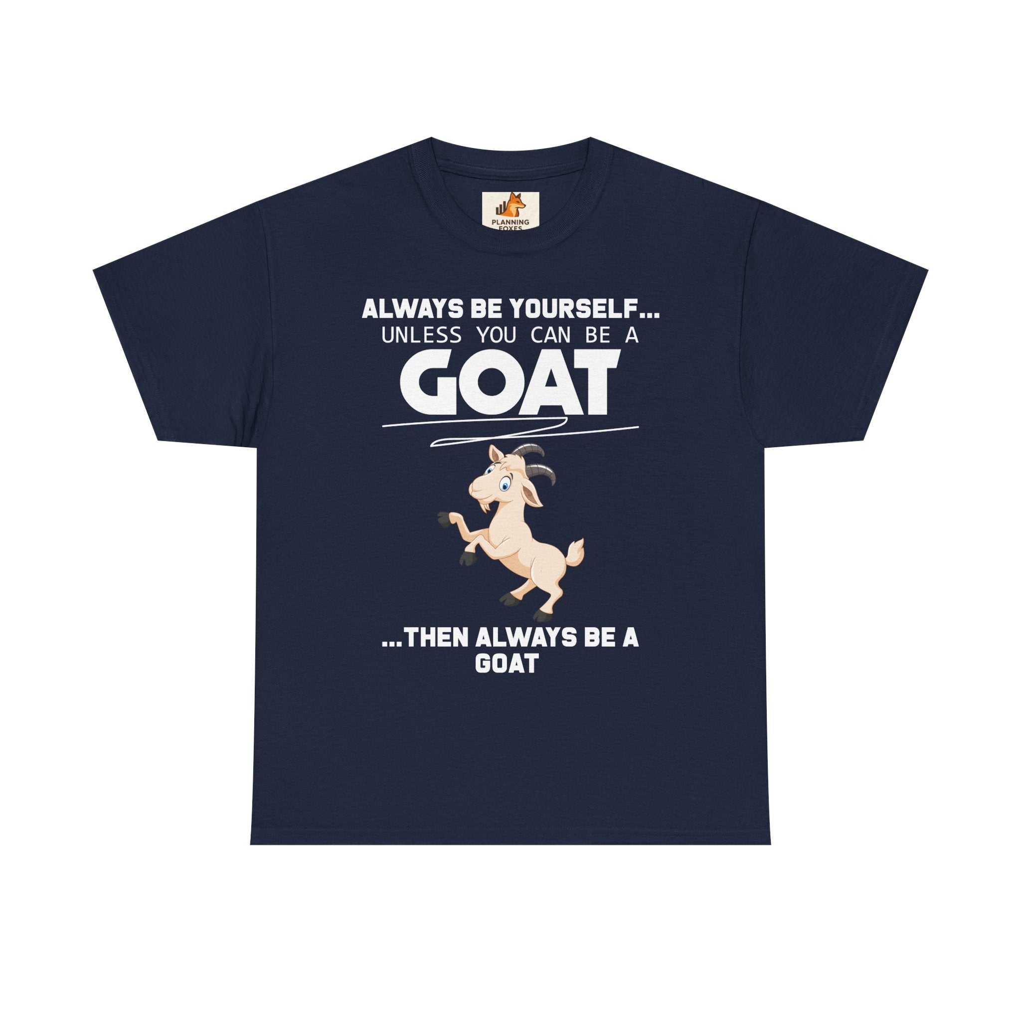 Cute Cartoon Goat Graphic Tee — Playful Farm Animal Shirt