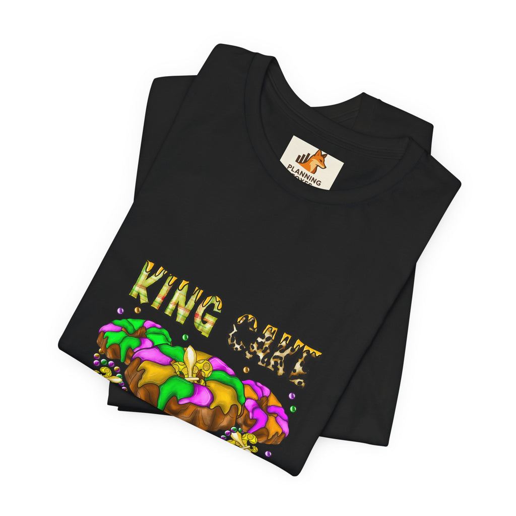 King Cake Calories Tee — Mardi Gras Louisiana Fleur-de-Lis Shirt