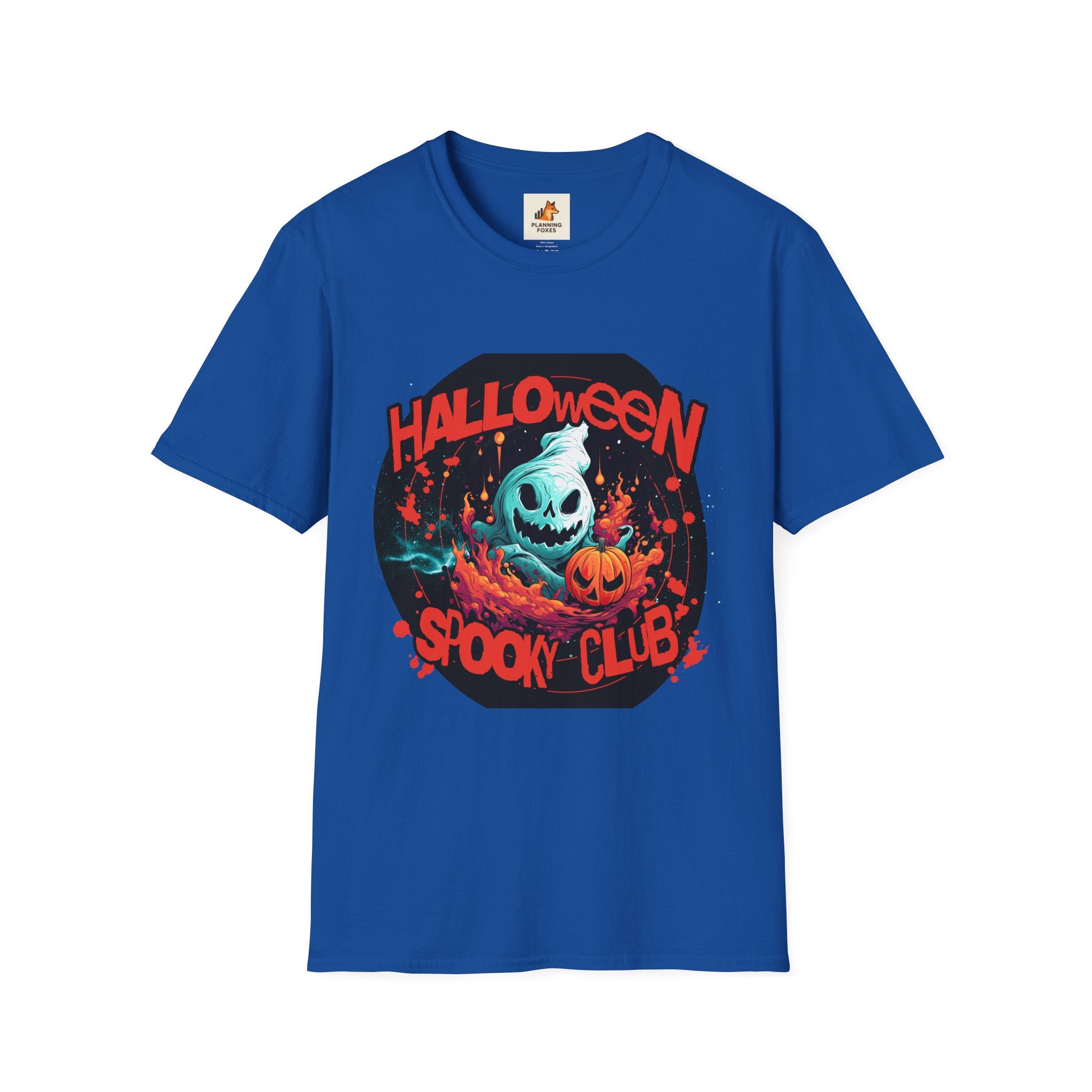 Halloween Spook Club T-Shirt — Haunted Pumpkin Ghost Graphic