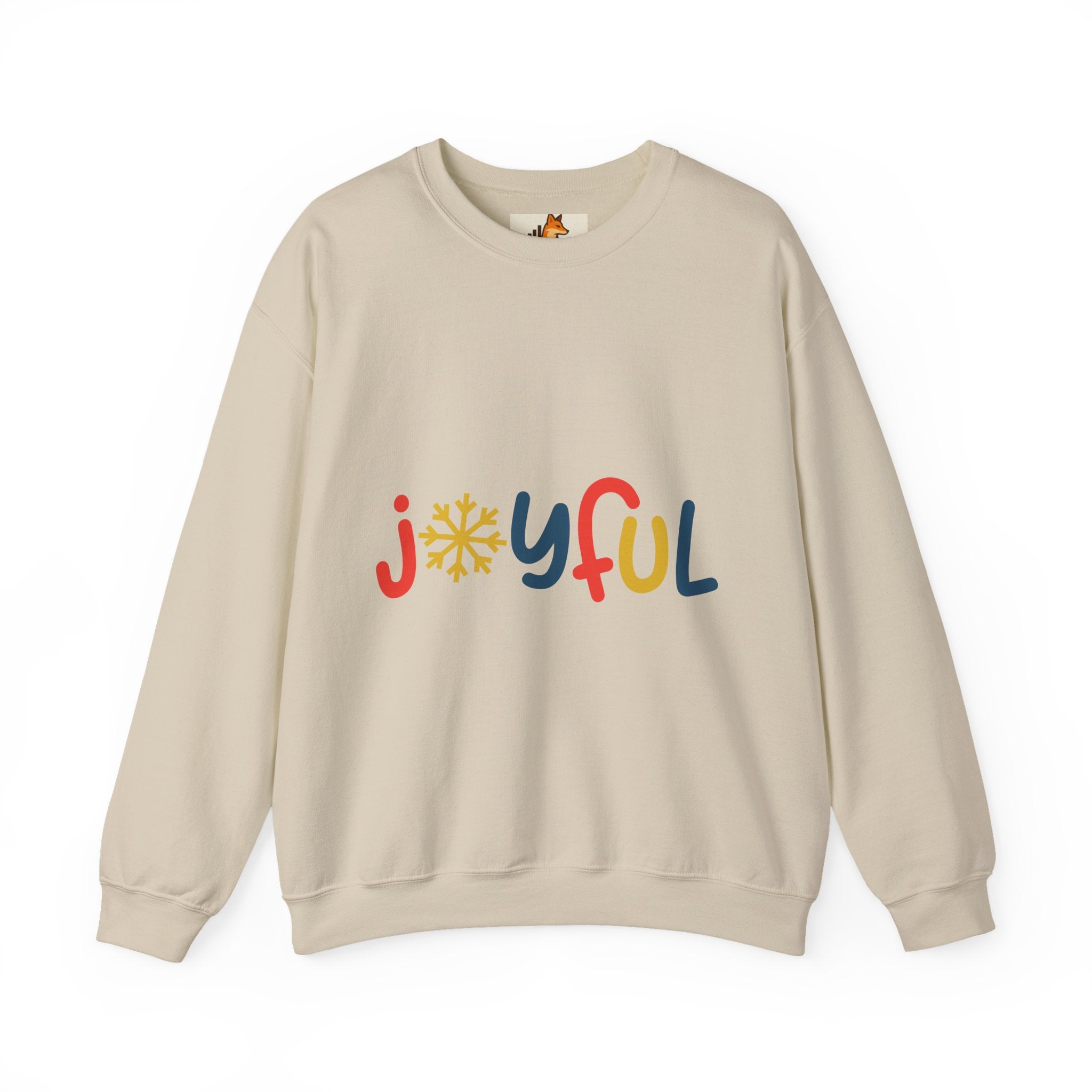 Joyful Snowflake Crewneck Sweatshirt — Festive Holiday Graphic Sweatshirt