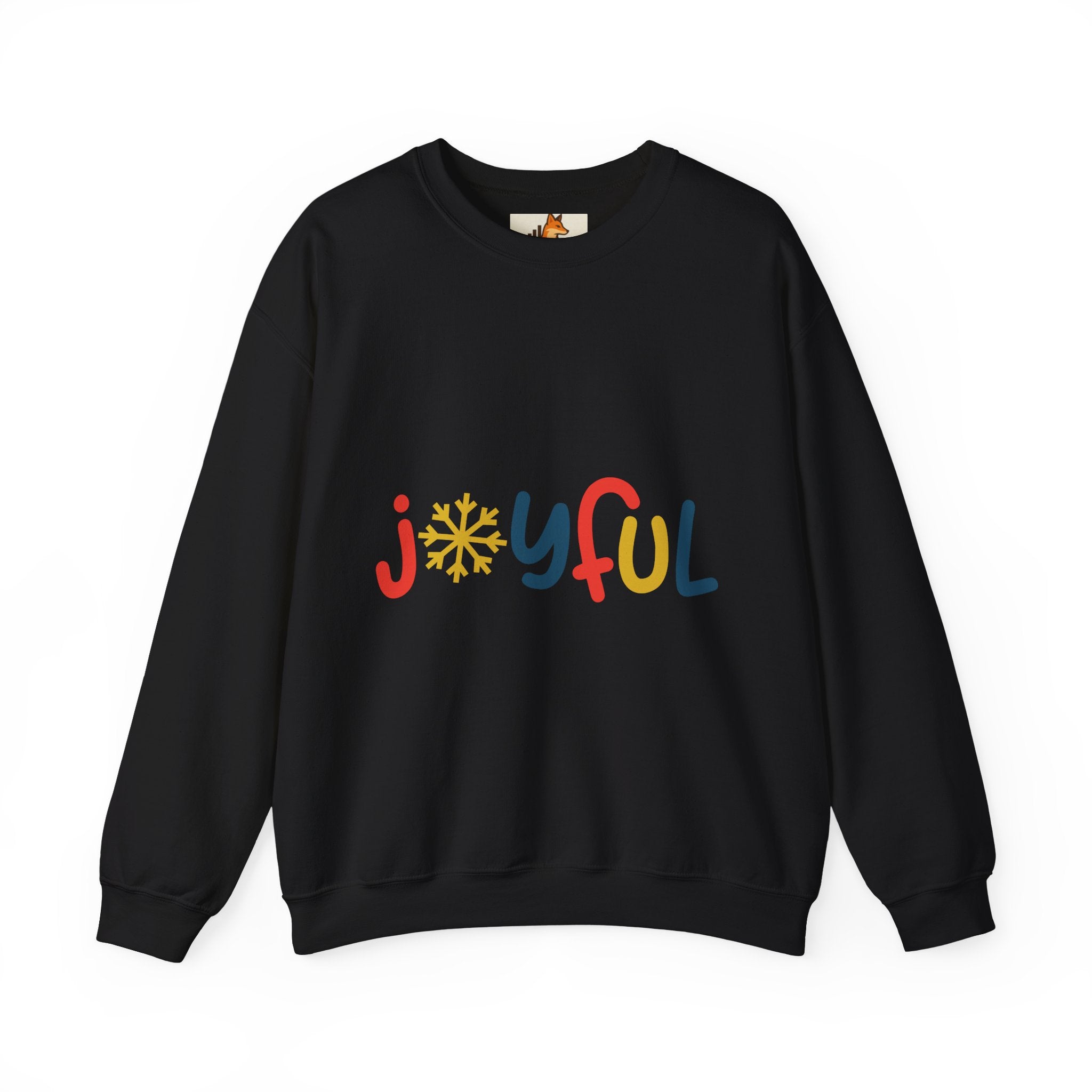 Joyful Snowflake Crewneck Sweatshirt — Festive Holiday Graphic Sweatshirt