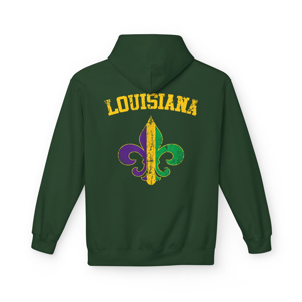 Mardi Gras Louisiana Fleur-de-Lis Hoodie — Bruh Gator Graphic