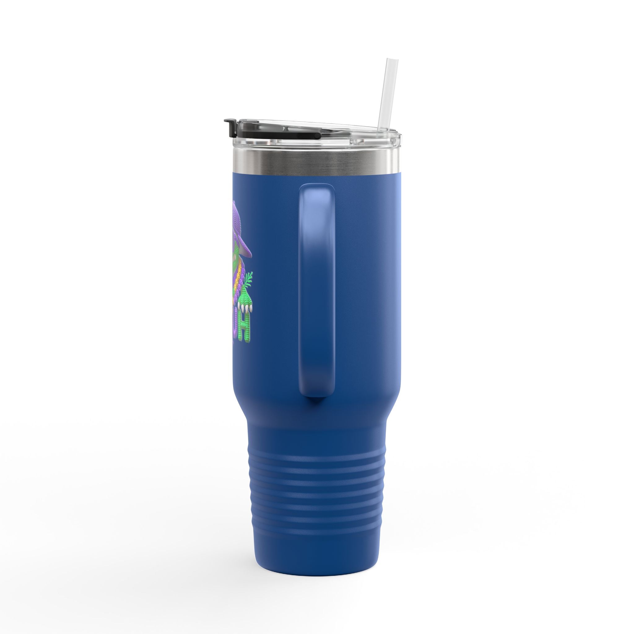 40oz Insulated Travel Mug – Cool Gator 'BRUH' Stainless Tumbler with Straw