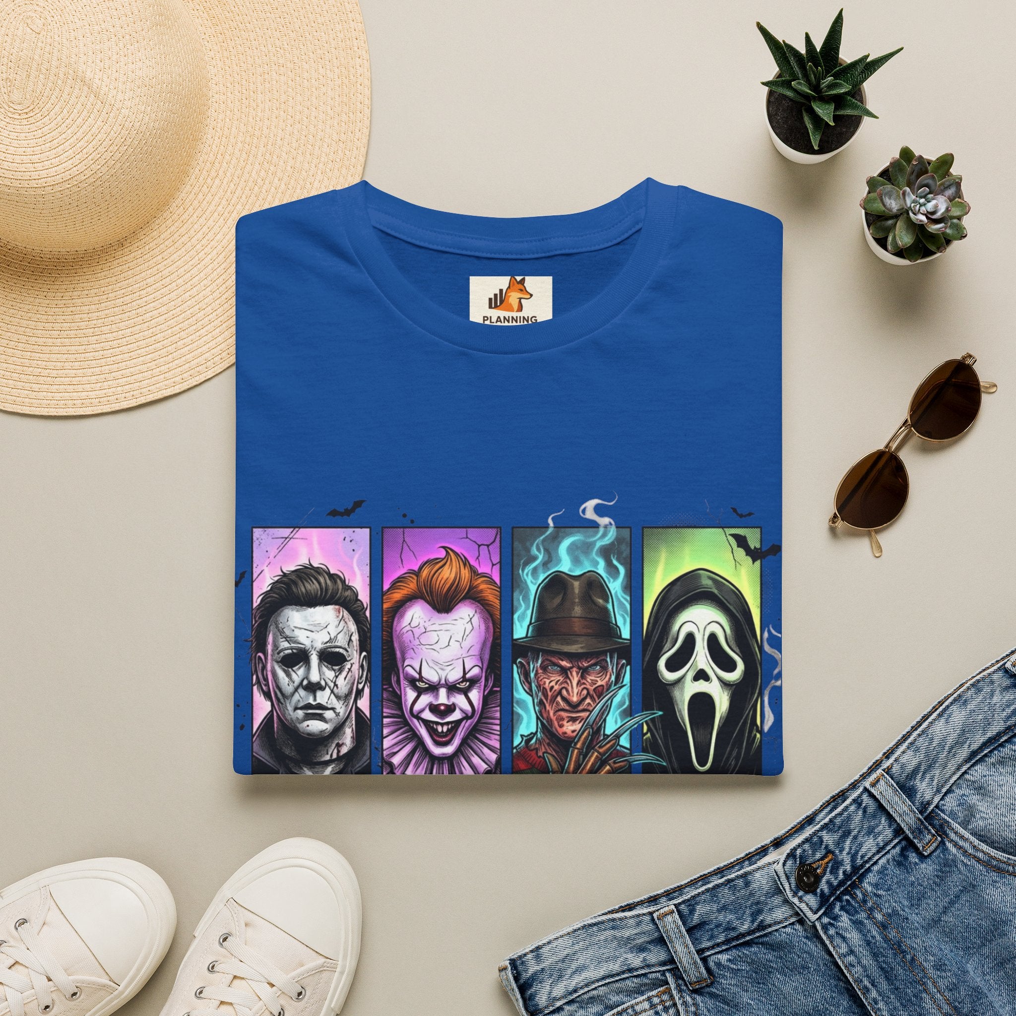 Halloween Horror Icons T-Shirt — "Spooky Season" Graphic Tee