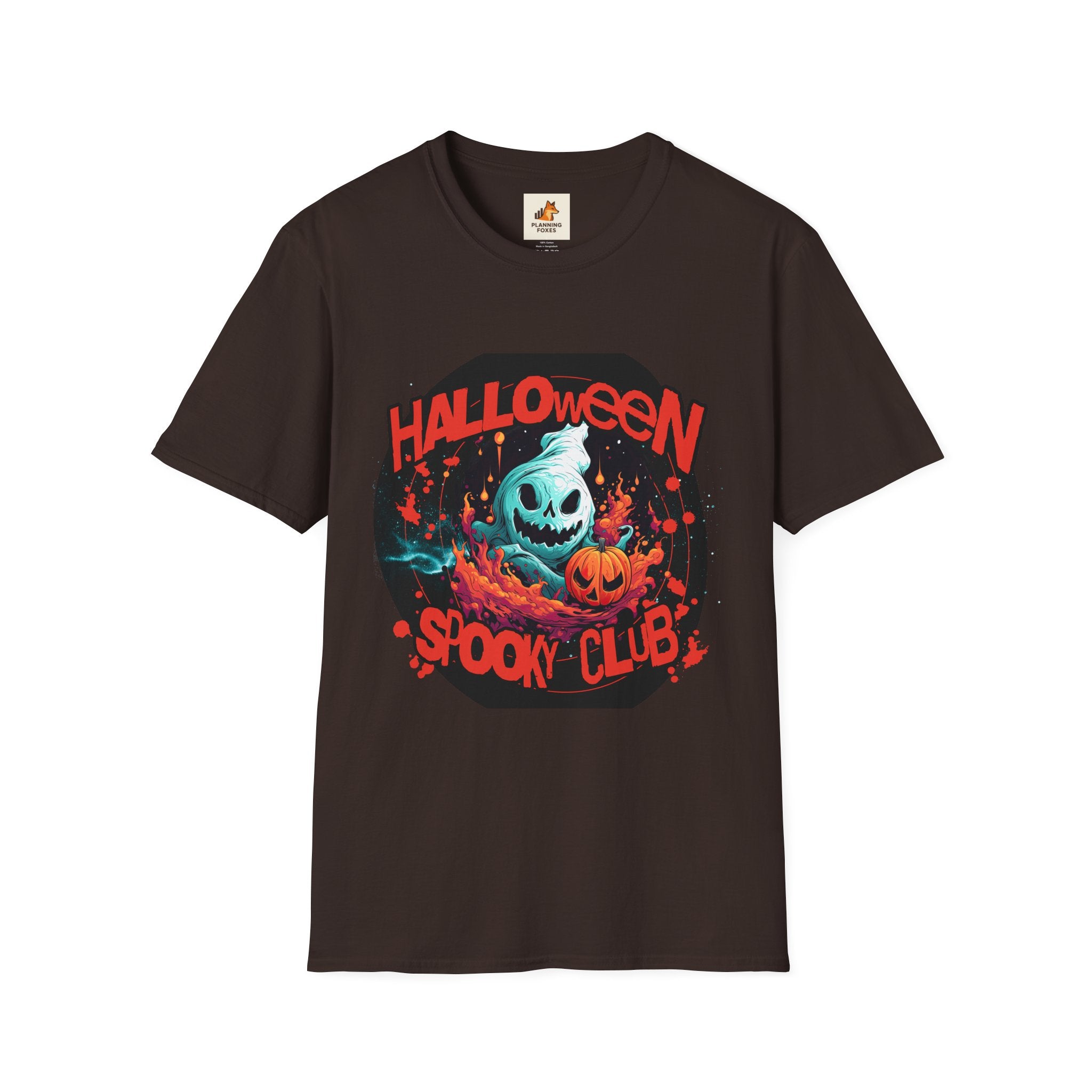 Halloween Spook Club T-Shirt — Haunted Pumpkin Ghost Graphic