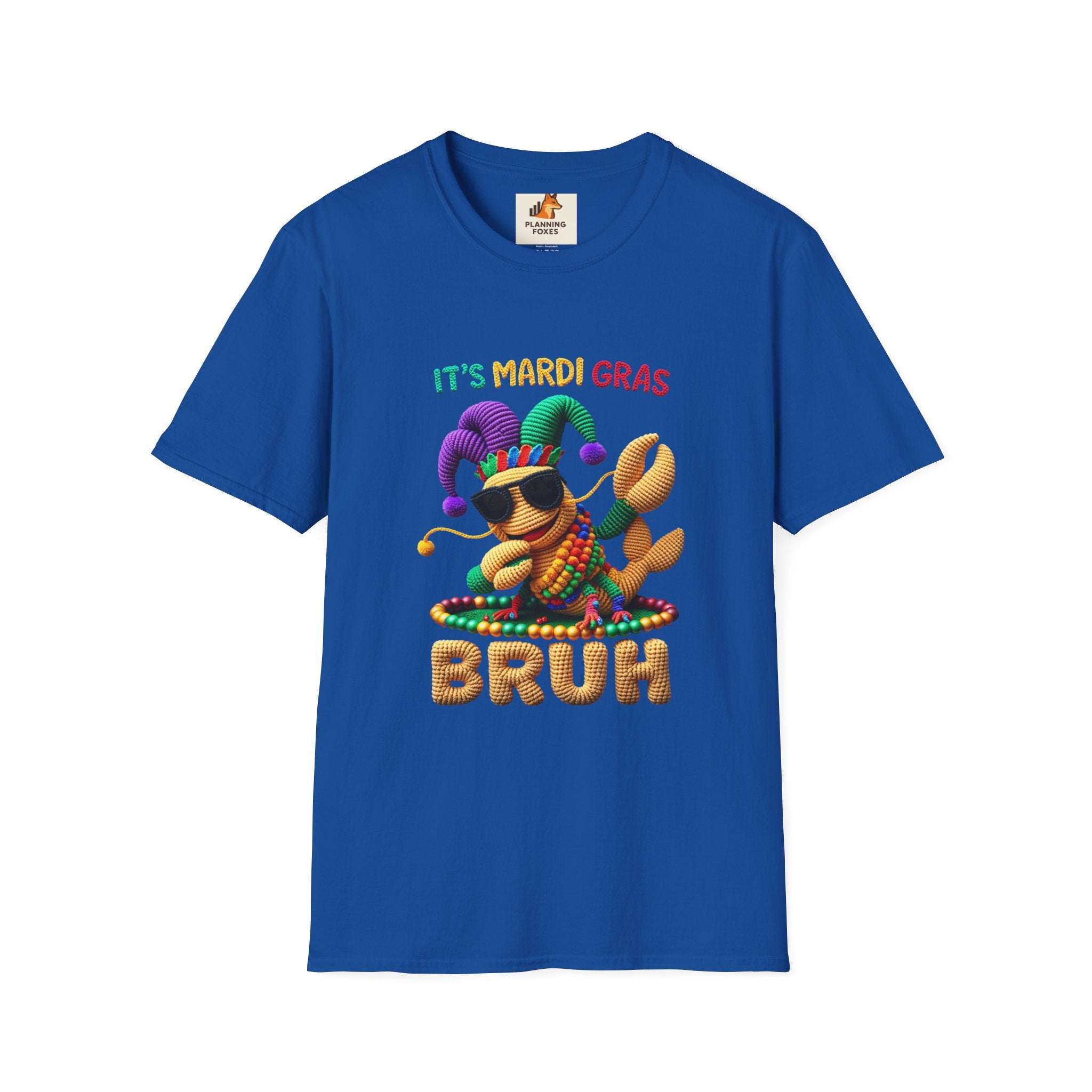 Mardi Gras Crab T-Shirt – "It's Mardi Gras Bruh" Party Tee
