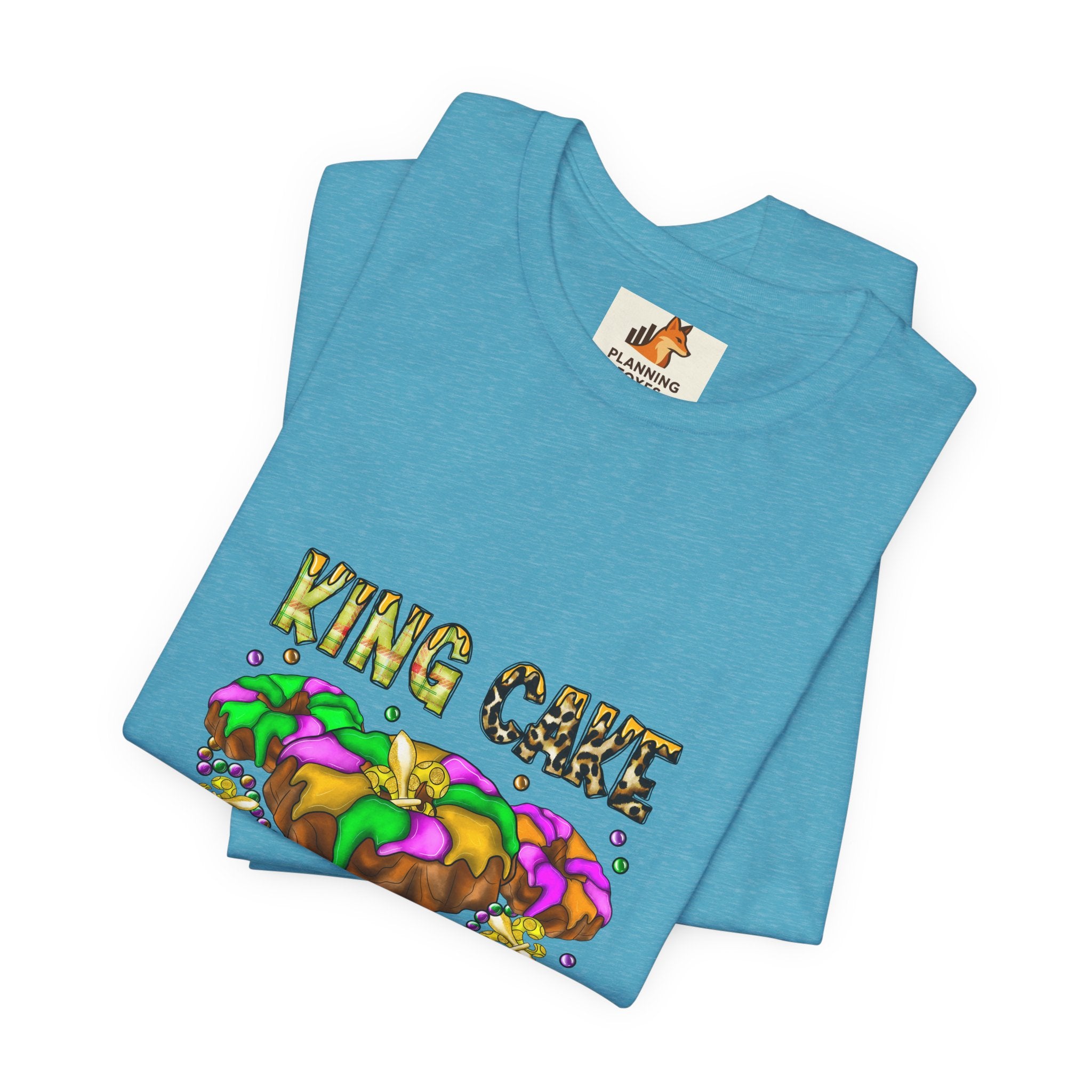 King Cake Calories Tee — Mardi Gras Louisiana Fleur-de-Lis Shirt