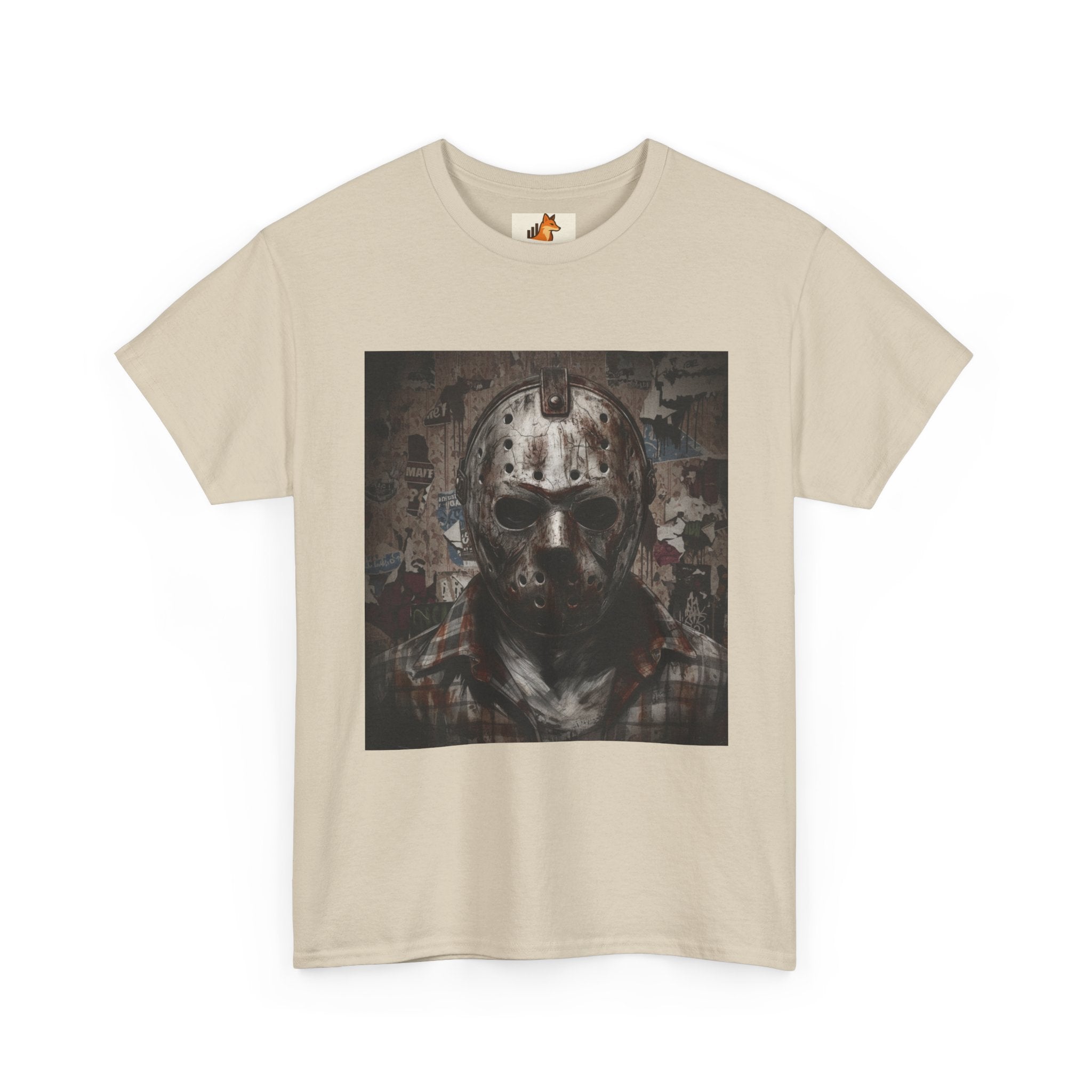 Hockey Mask Horror Tee — Retro Jason-Style Slasher Graphic Shirt