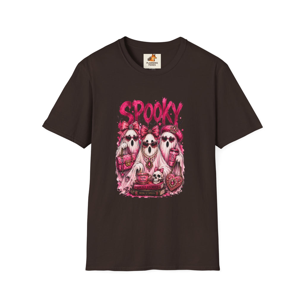 Spooky Pink Skull Trio T-Shirt