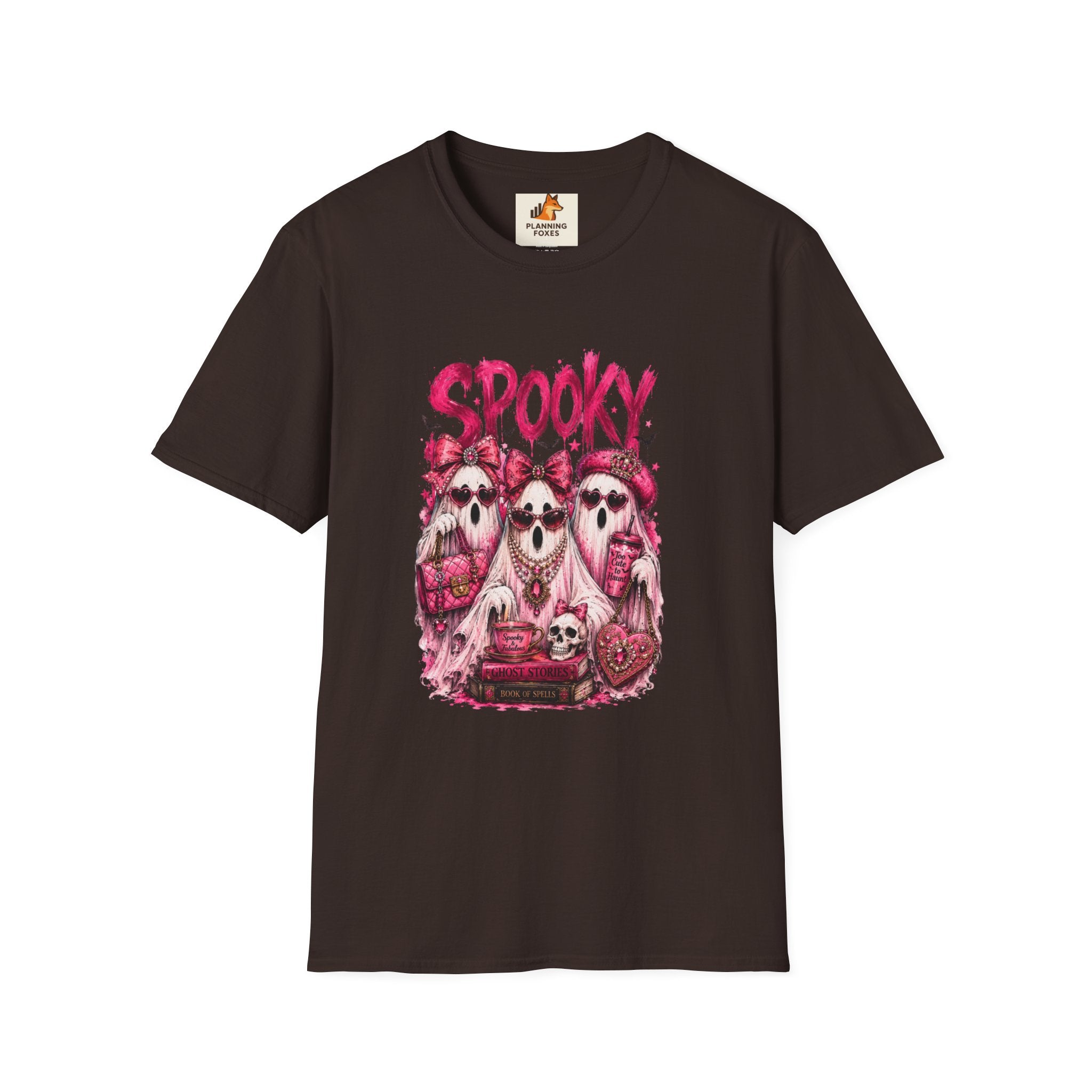 Spooky Pink Skull Trio T-Shirt