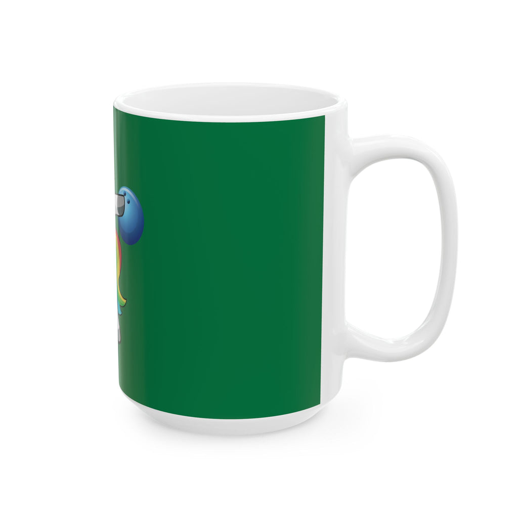 Dabbing Unicorn Bowling Mug — Funny Rainbow Unicorn Ceramic Coffee Cup (11oz/15oz)