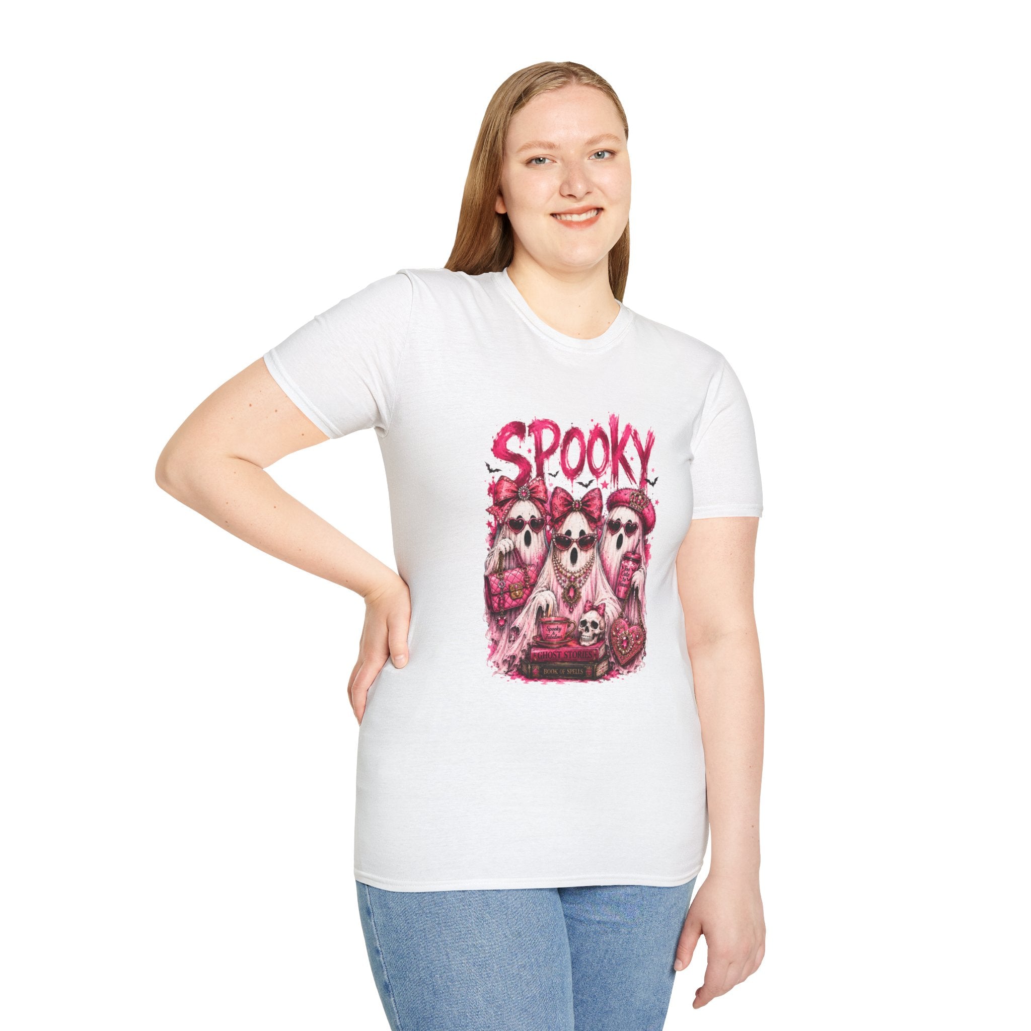 Spooky Pink Skull Trio T-Shirt