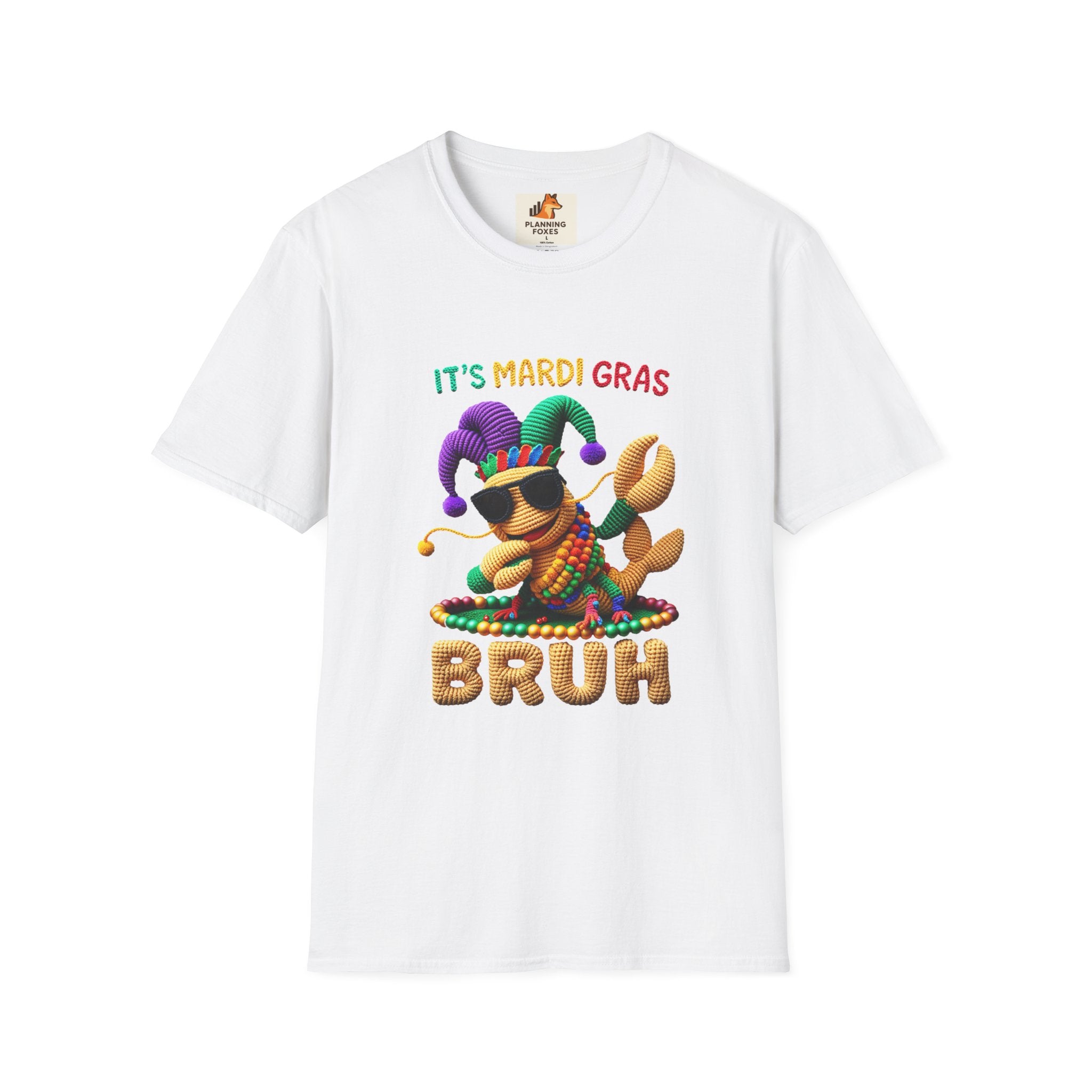 Mardi Gras Crab T-Shirt – "It's Mardi Gras Bruh" Party Tee
