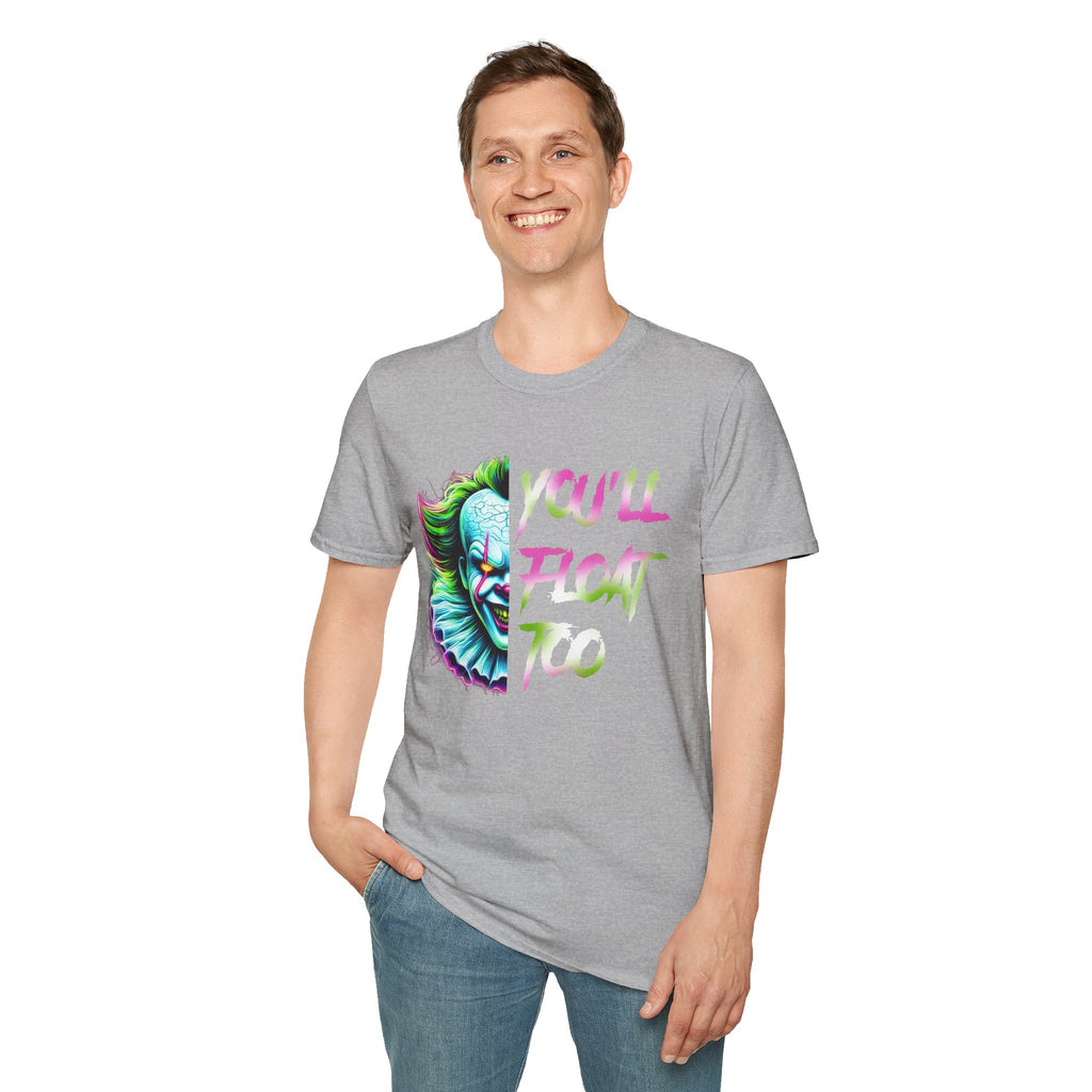 Horror Clown IT "You'll Float Too" T‑Shirt