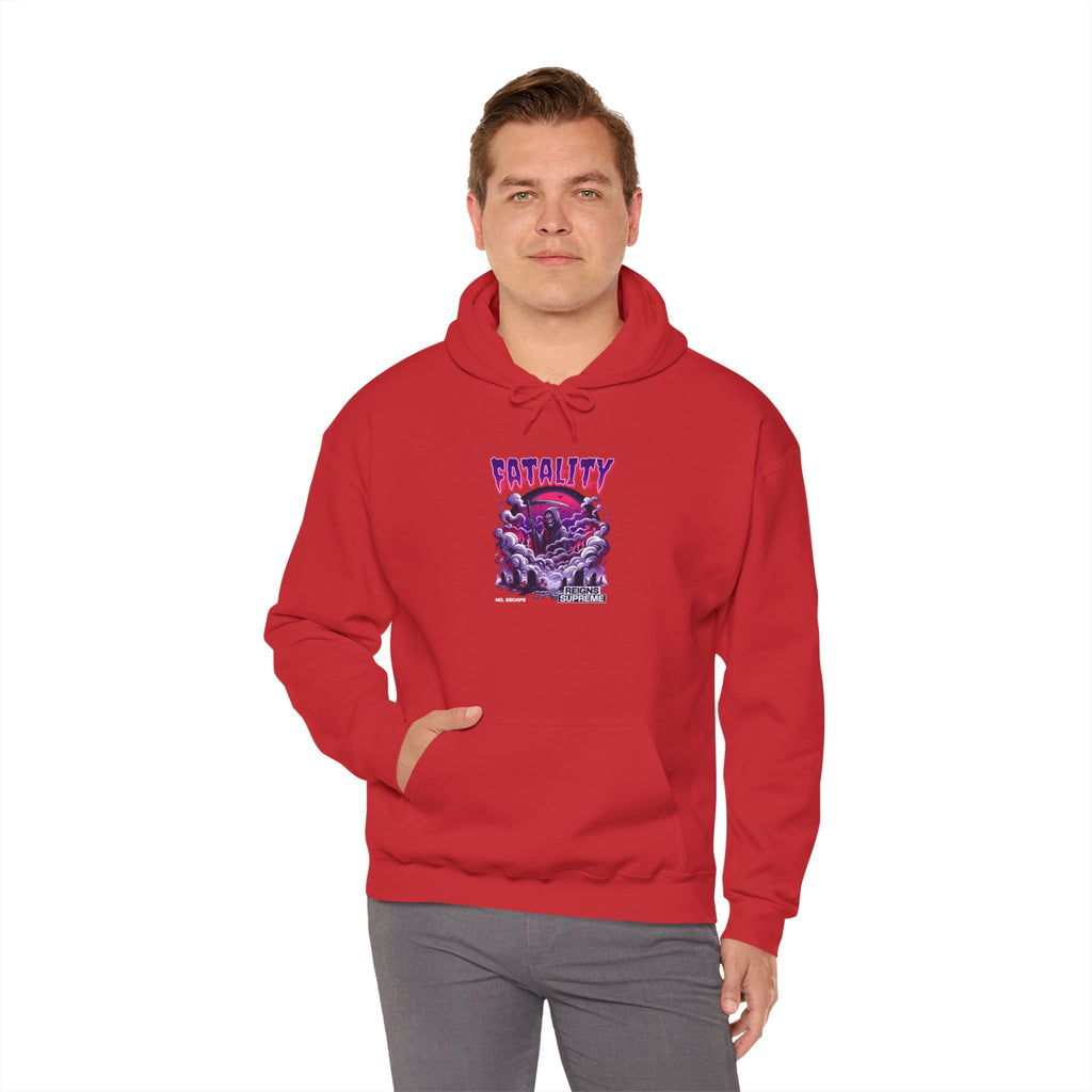 Halloween Spooky Club Hoodie — Fatality Retro Skull Horror Pullover