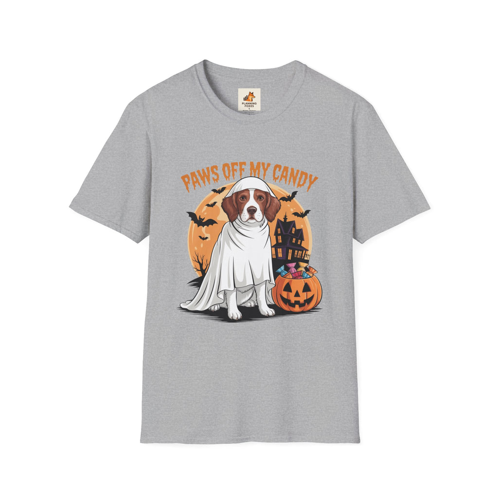 Halloween Dog T‑Shirt — "Paws Off My Candy" Ghost Beagle Costume Tee