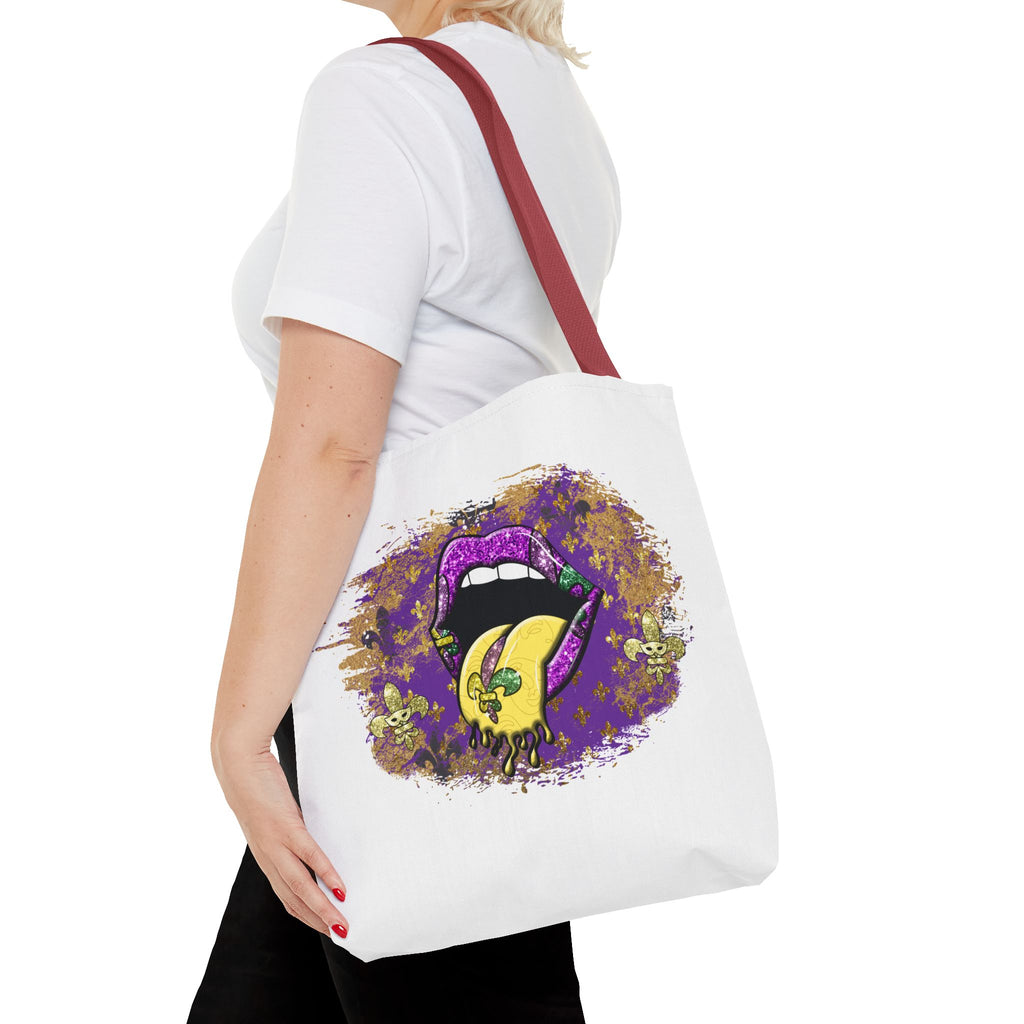 Graphic Tote Bag — Mardi Gras Tongue Pop Art
