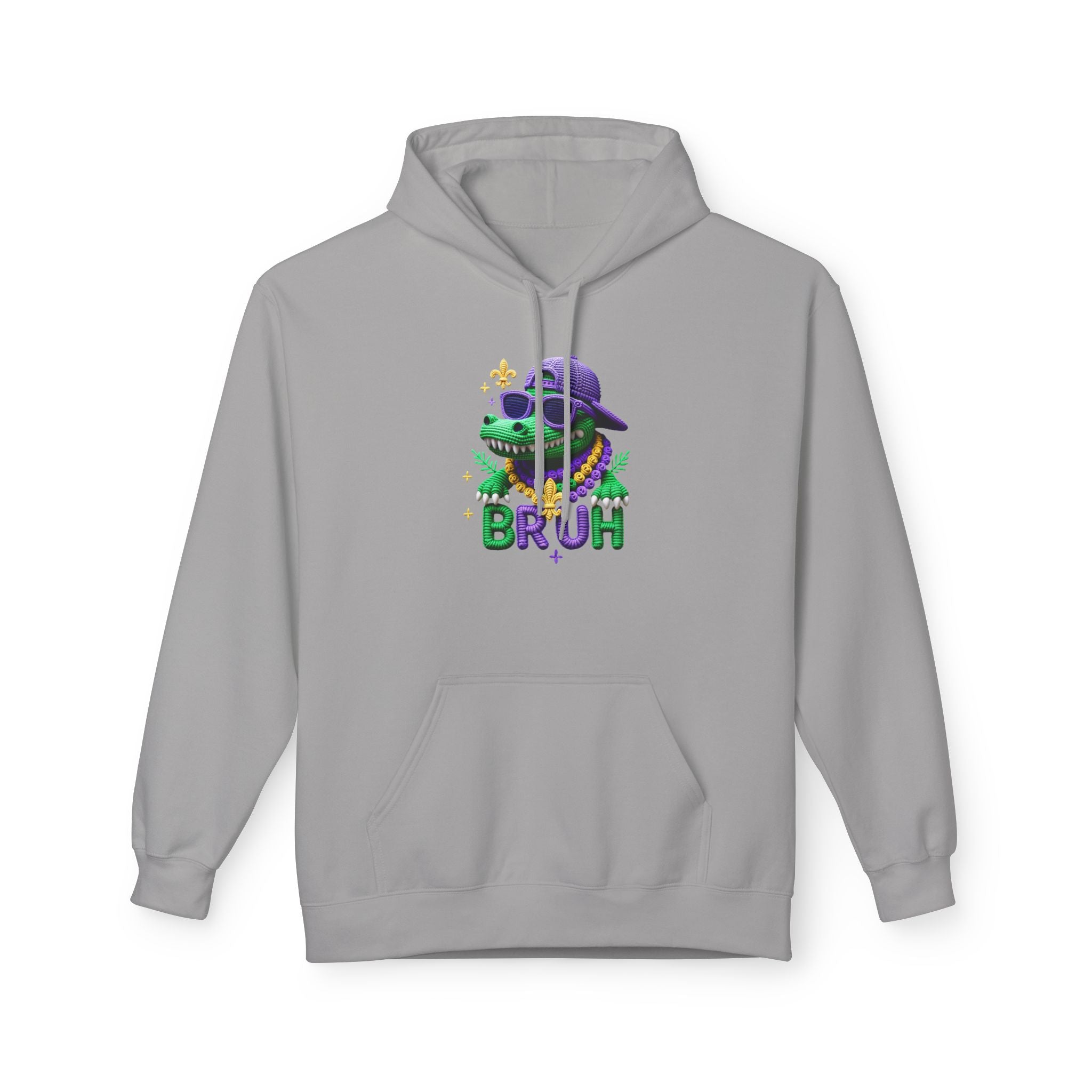 Mardi Gras Louisiana Fleur-de-Lis Hoodie — Bruh Gator Graphic