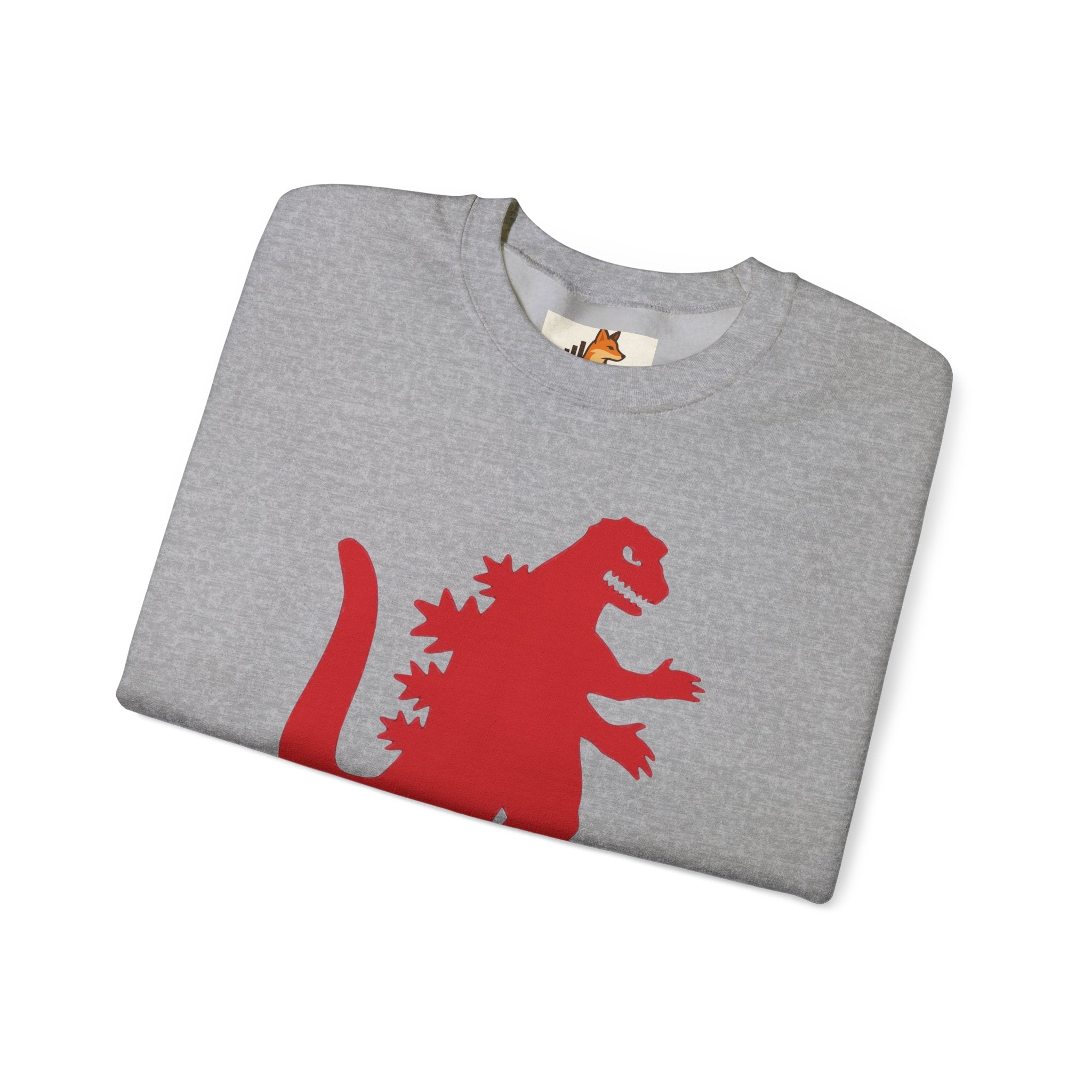 Red Godzilla Silhouette Crewneck Sweatshirt