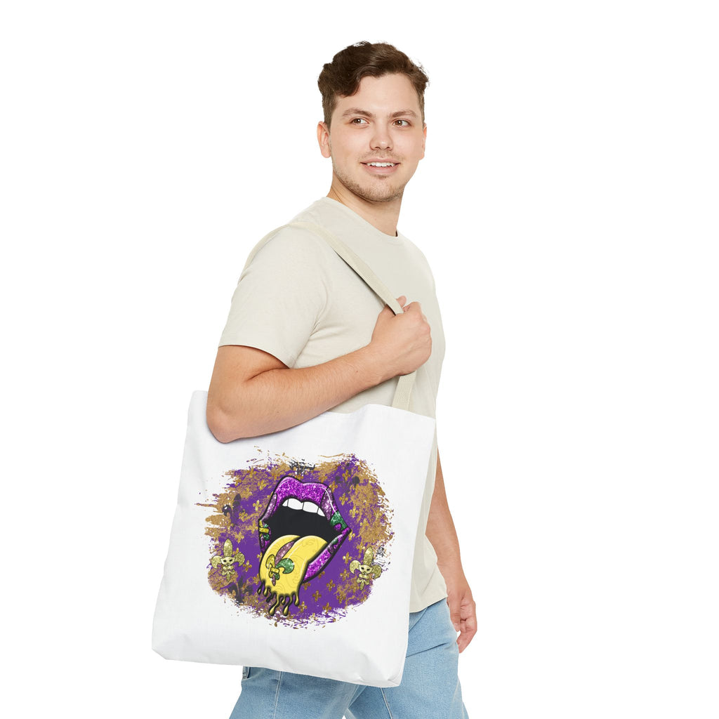Graphic Tote Bag — Mardi Gras Tongue Pop Art