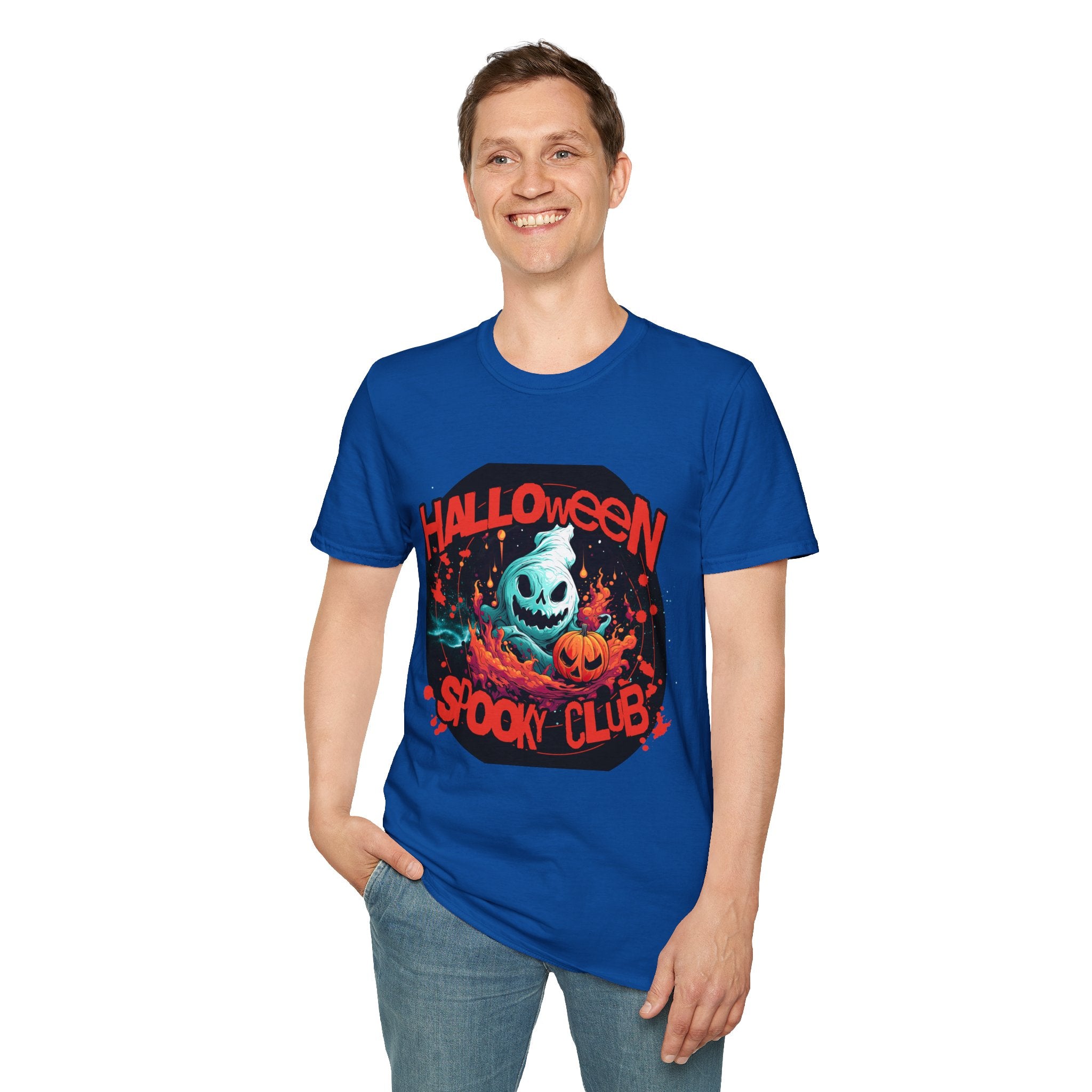 Halloween Spook Club T-Shirt — Haunted Pumpkin Ghost Graphic