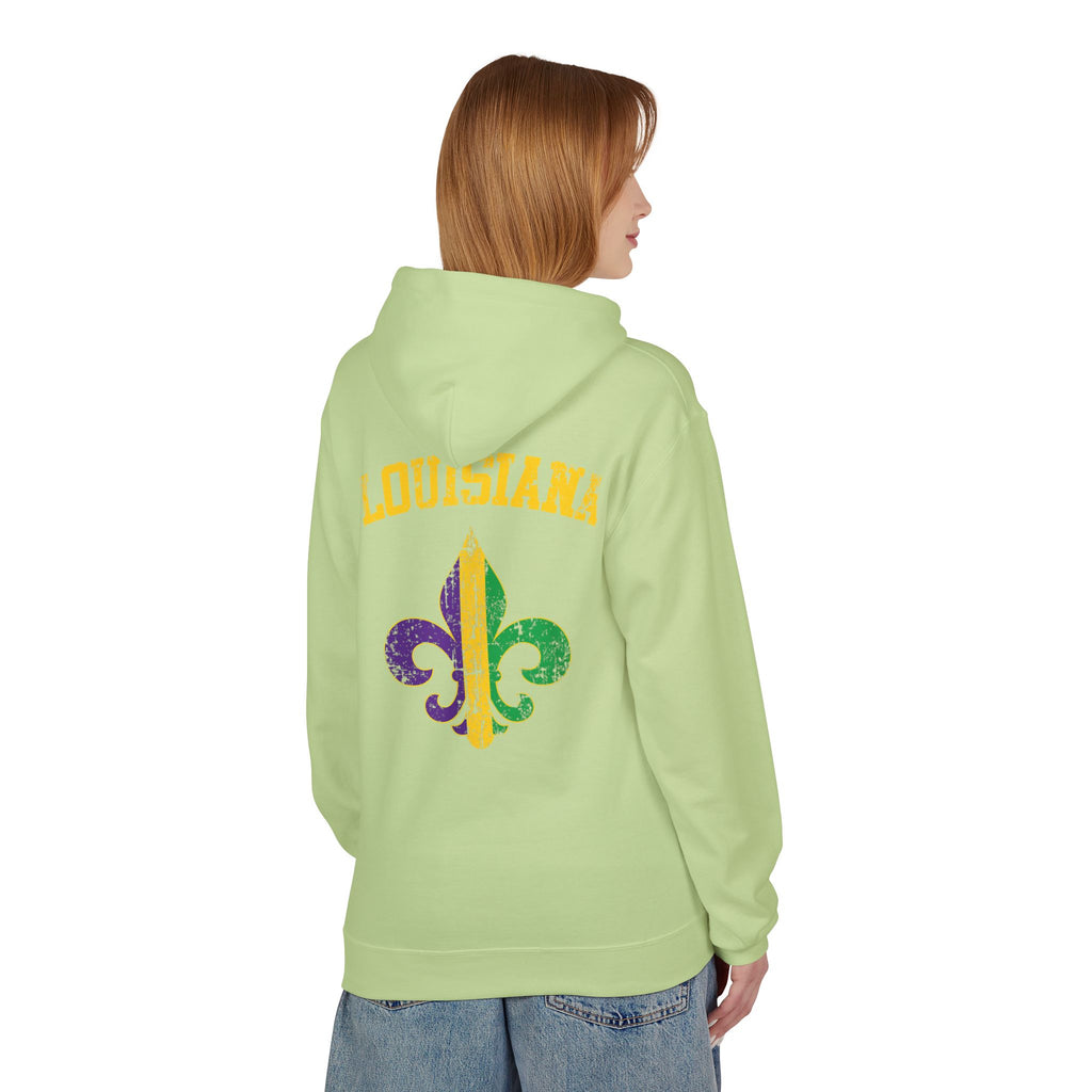 Mardi Gras Louisiana Fleur-de-Lis Hoodie — Bruh Gator Graphic