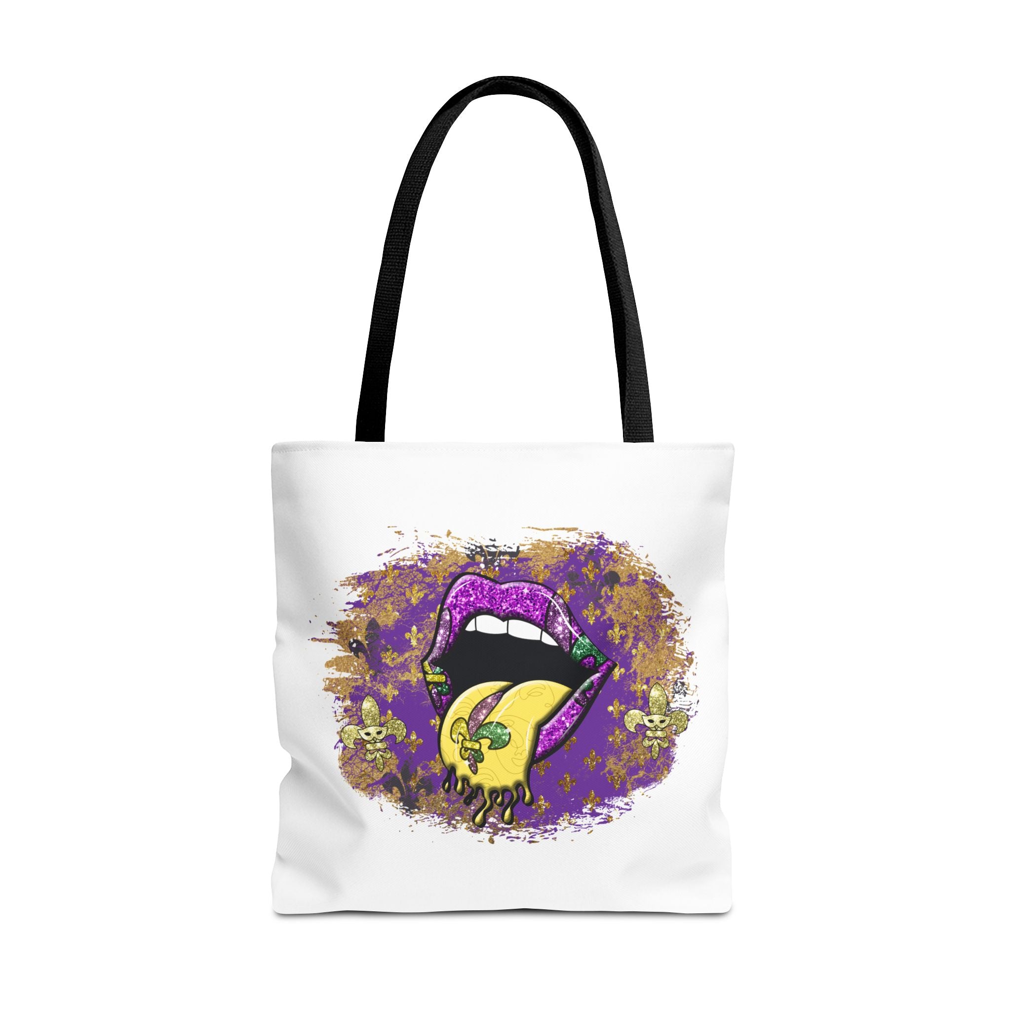 Graphic Tote Bag — Mardi Gras Tongue Pop Art