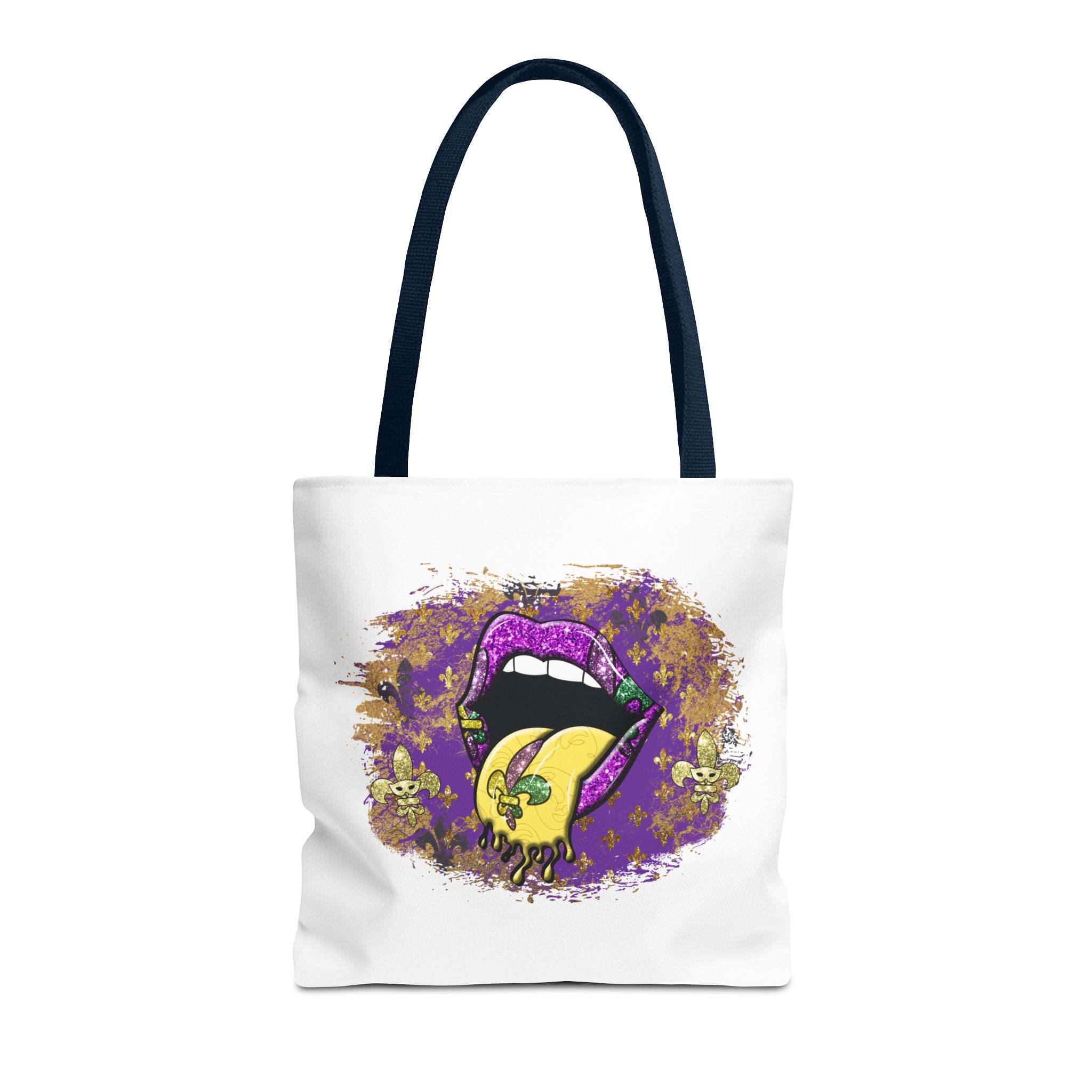 Graphic Tote Bag — Mardi Gras Tongue Pop Art
