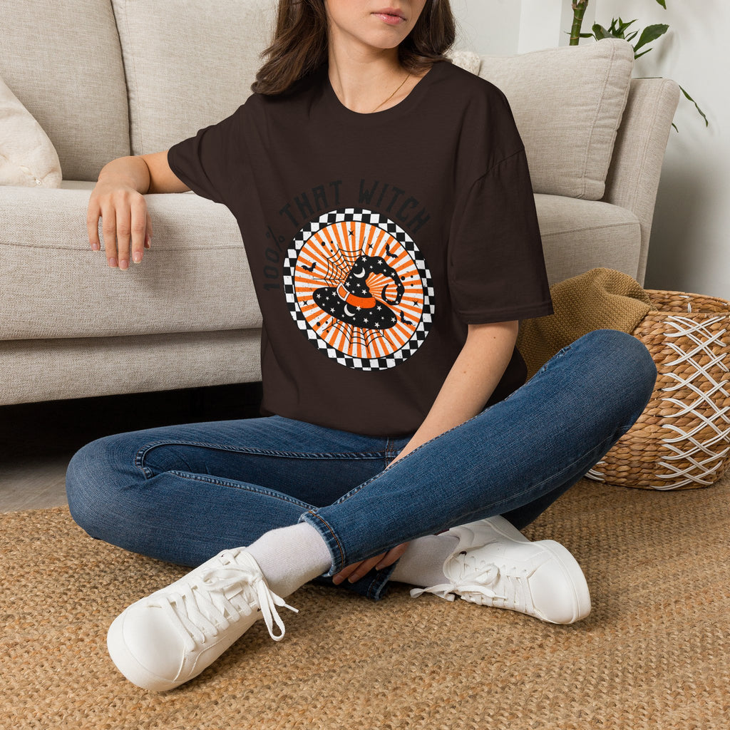 100% That Witch T-Shirt — Retro Halloween Witch Graphic Tee