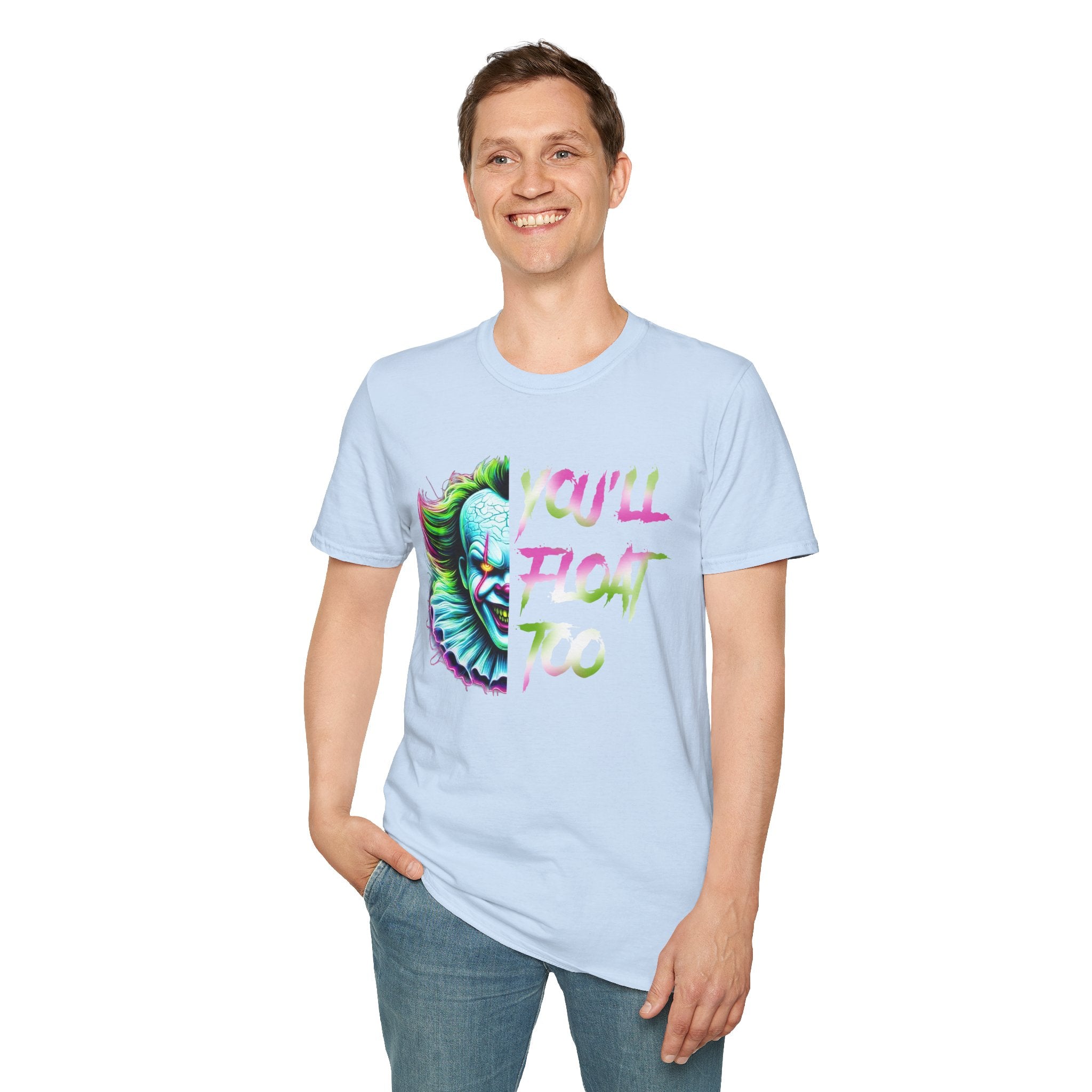 Horror Clown IT "You'll Float Too" T‑Shirt