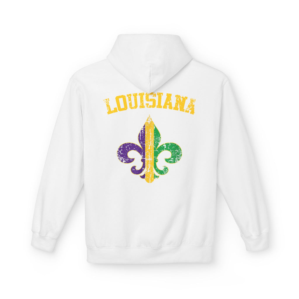 Mardi Gras Louisiana Fleur-de-Lis Hoodie — Bruh Gator Graphic