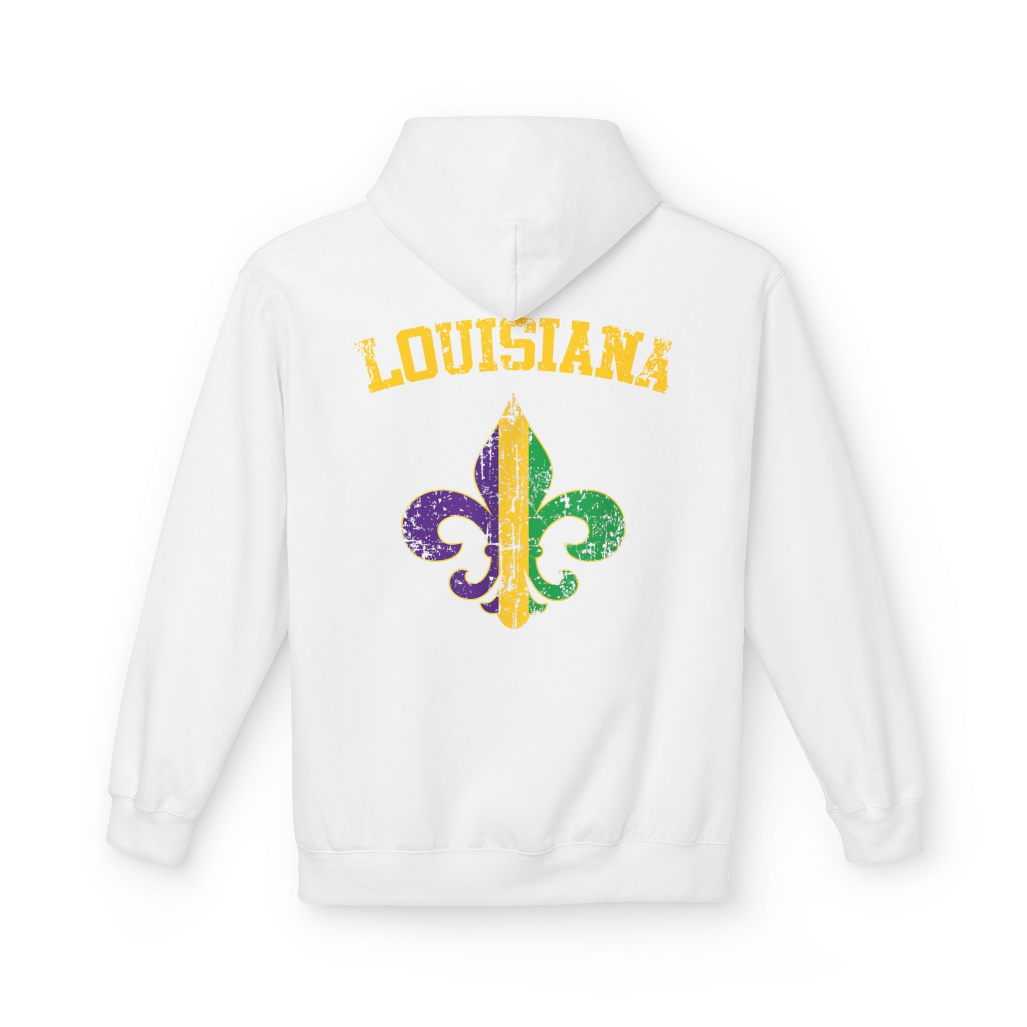 Mardi Gras Louisiana Fleur-de-Lis Hoodie — Bruh Gator Graphic
