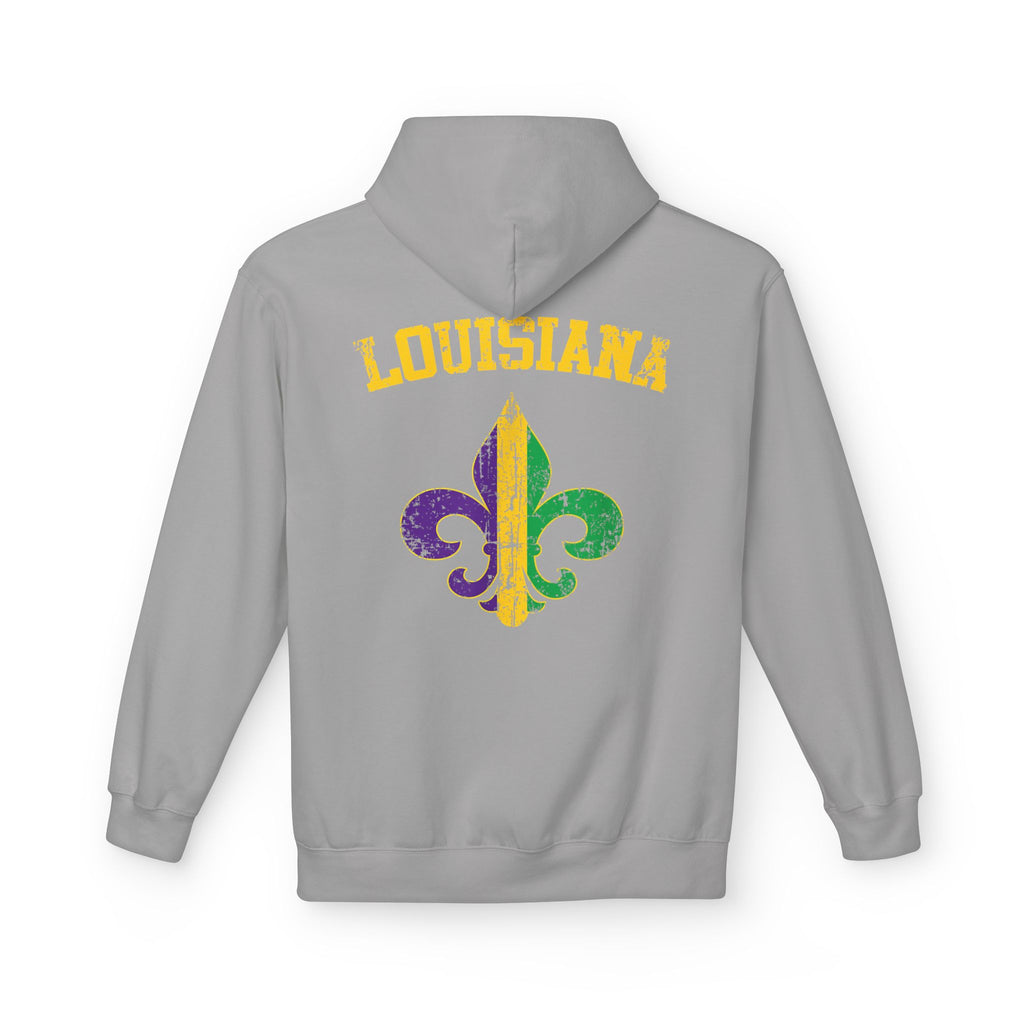 Mardi Gras Louisiana Fleur-de-Lis Hoodie — Bruh Gator Graphic