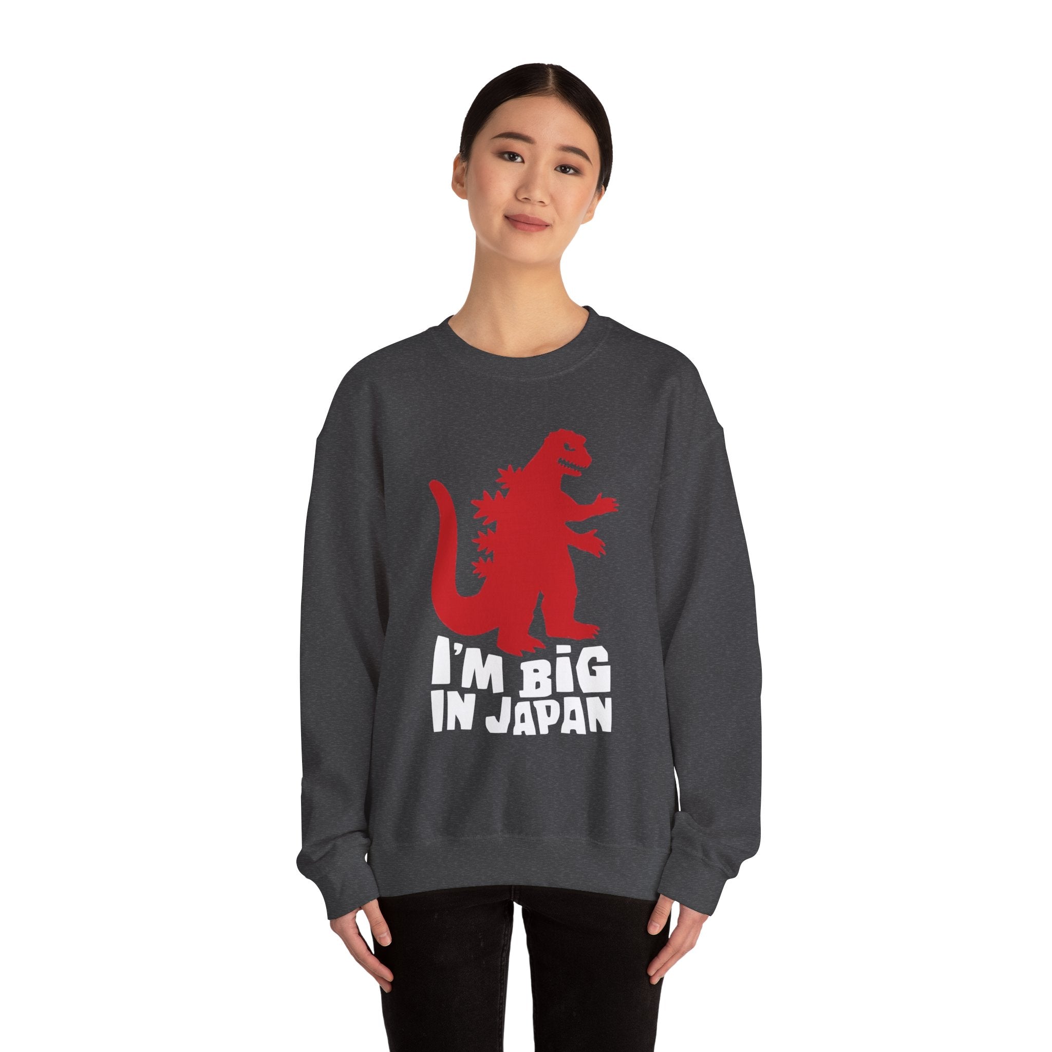 Red Godzilla Silhouette Crewneck Sweatshirt
