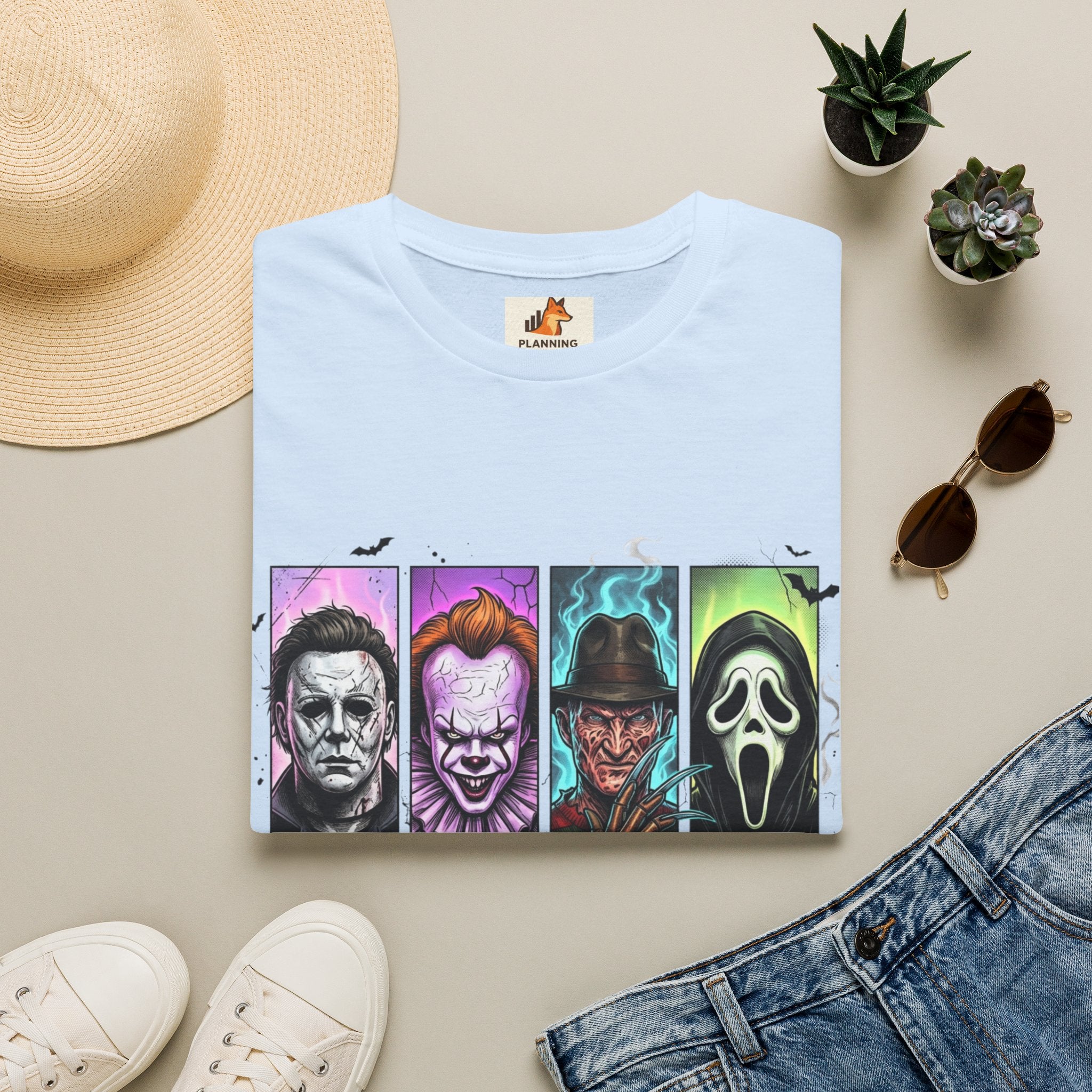 Halloween Horror Icons T-Shirt — "Spooky Season" Graphic Tee