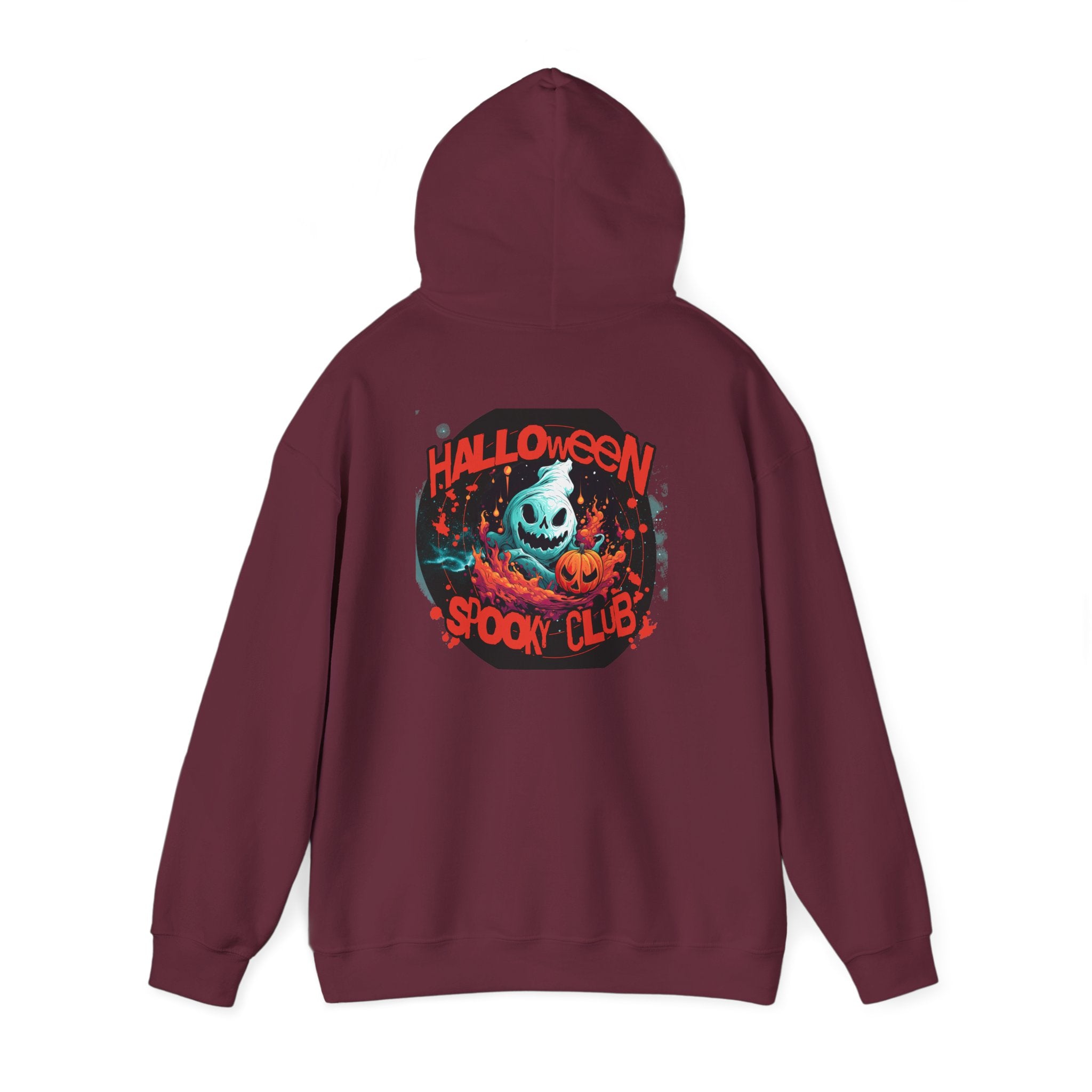 Halloween Spooky Club Hoodie — Fatality Retro Skull Horror Pullover