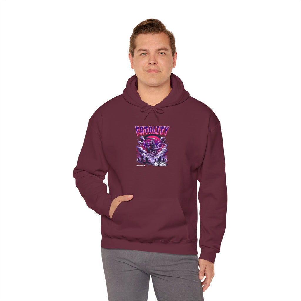 Halloween Spooky Club Hoodie — Fatality Retro Skull Horror Pullover