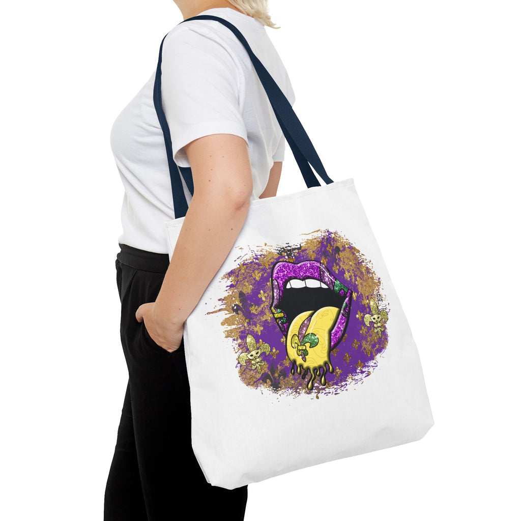 Graphic Tote Bag — Mardi Gras Tongue Pop Art