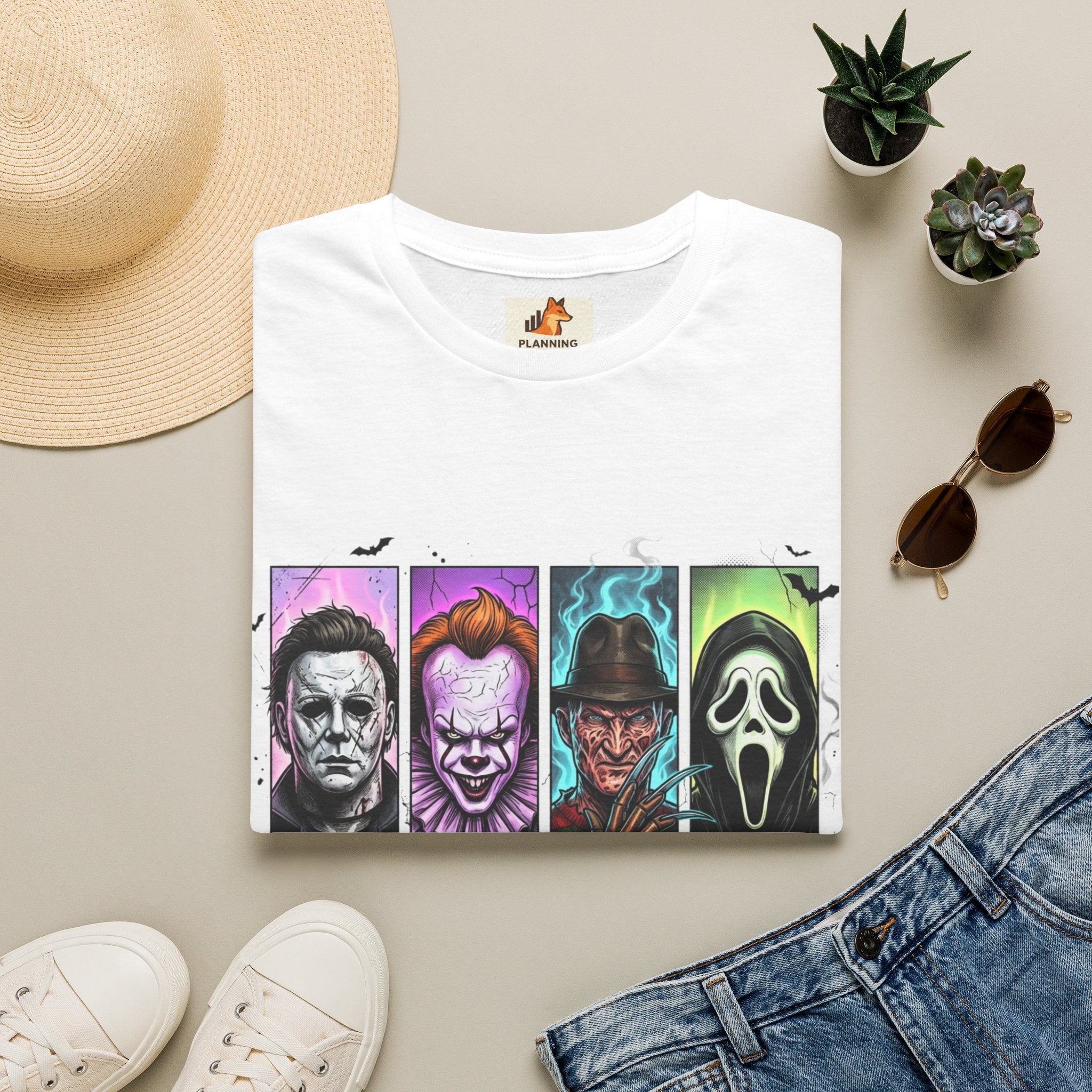 Halloween Horror Icons T-Shirt — "Spooky Season" Graphic Tee