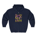 Mardi Gras 'BRUH' Zip Hoodie — Louisiana Fleur-de-Lis Carnival Jacket