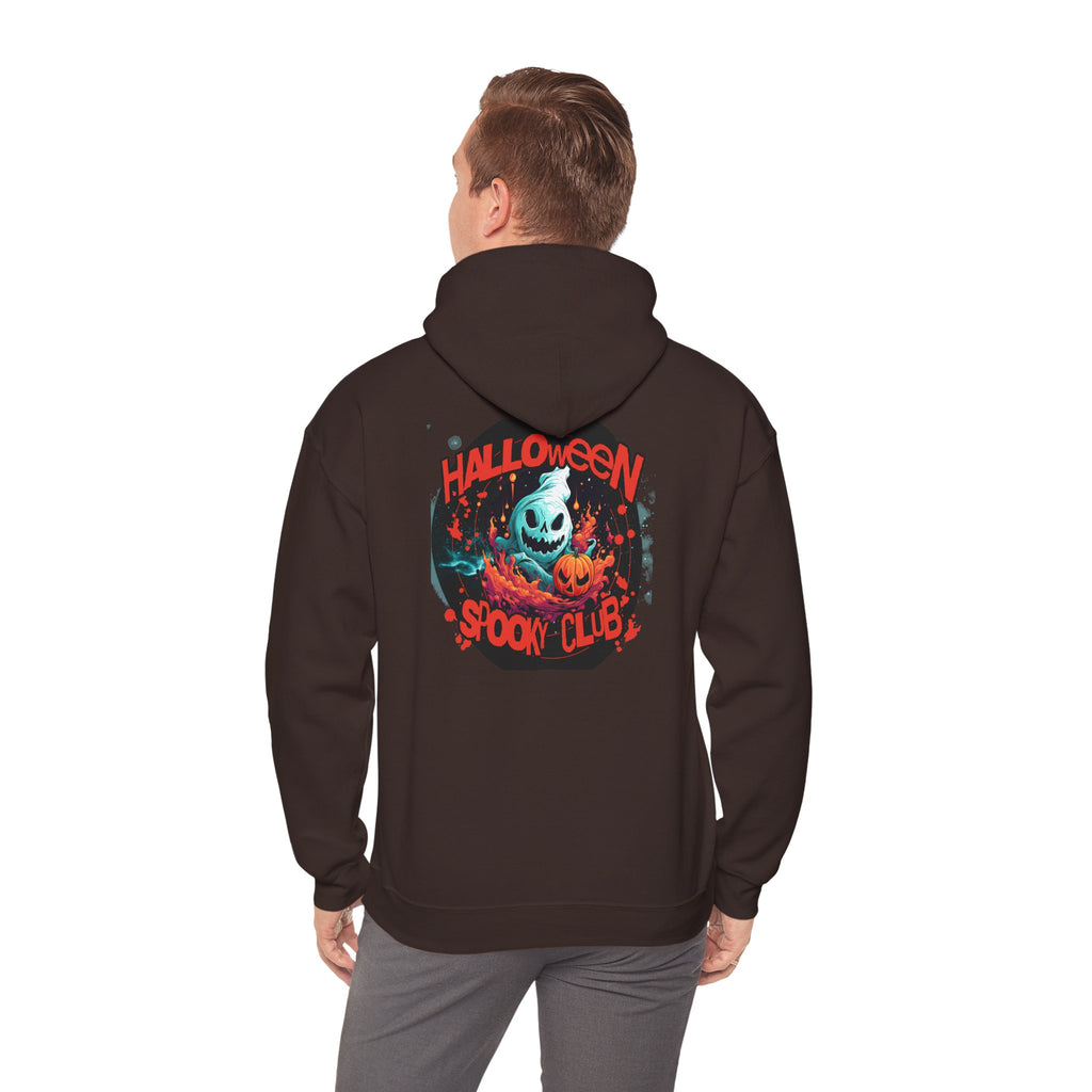 Halloween Spooky Club Hoodie — Fatality Retro Skull Horror Pullover