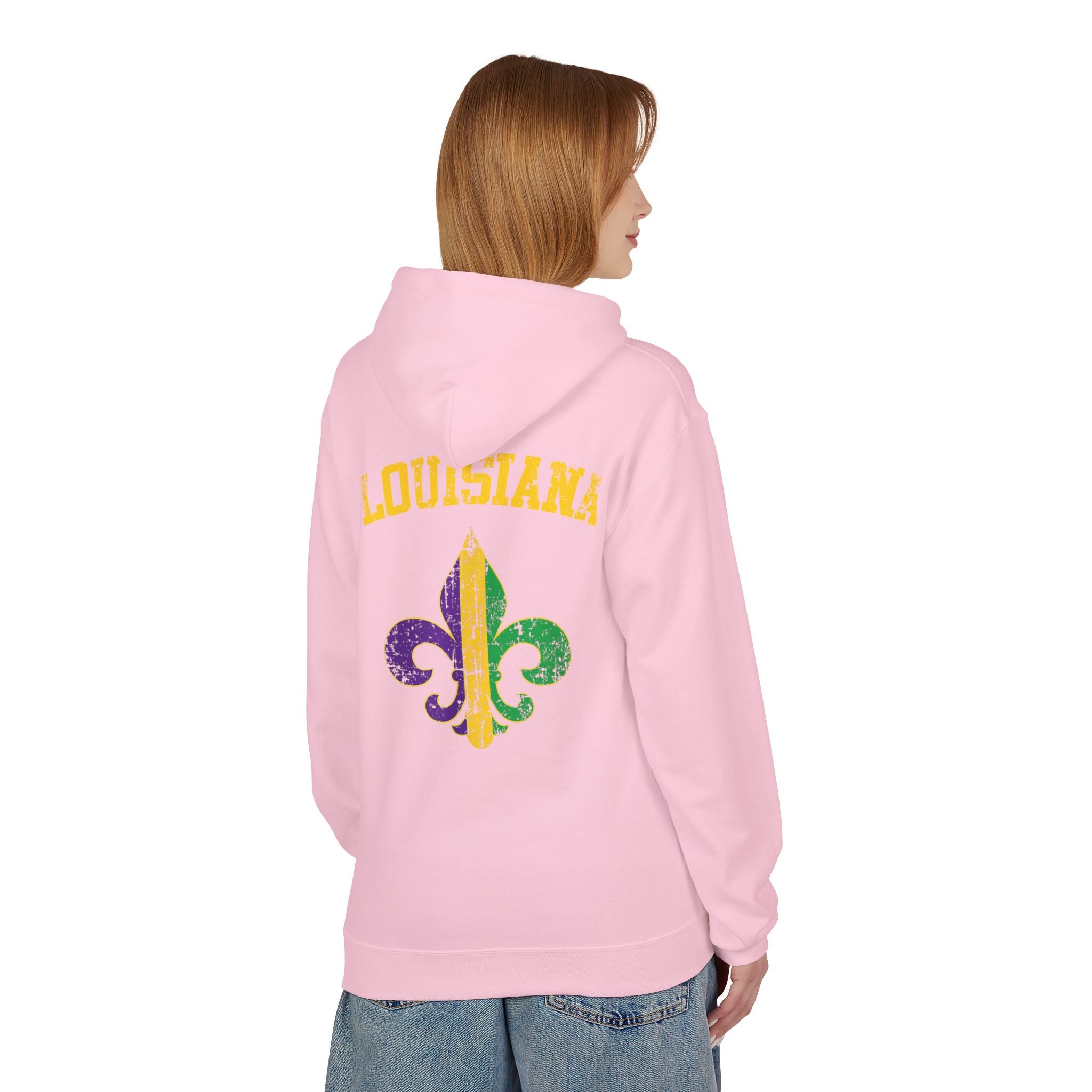 Mardi Gras Louisiana Fleur-de-Lis Hoodie — Bruh Gator Graphic