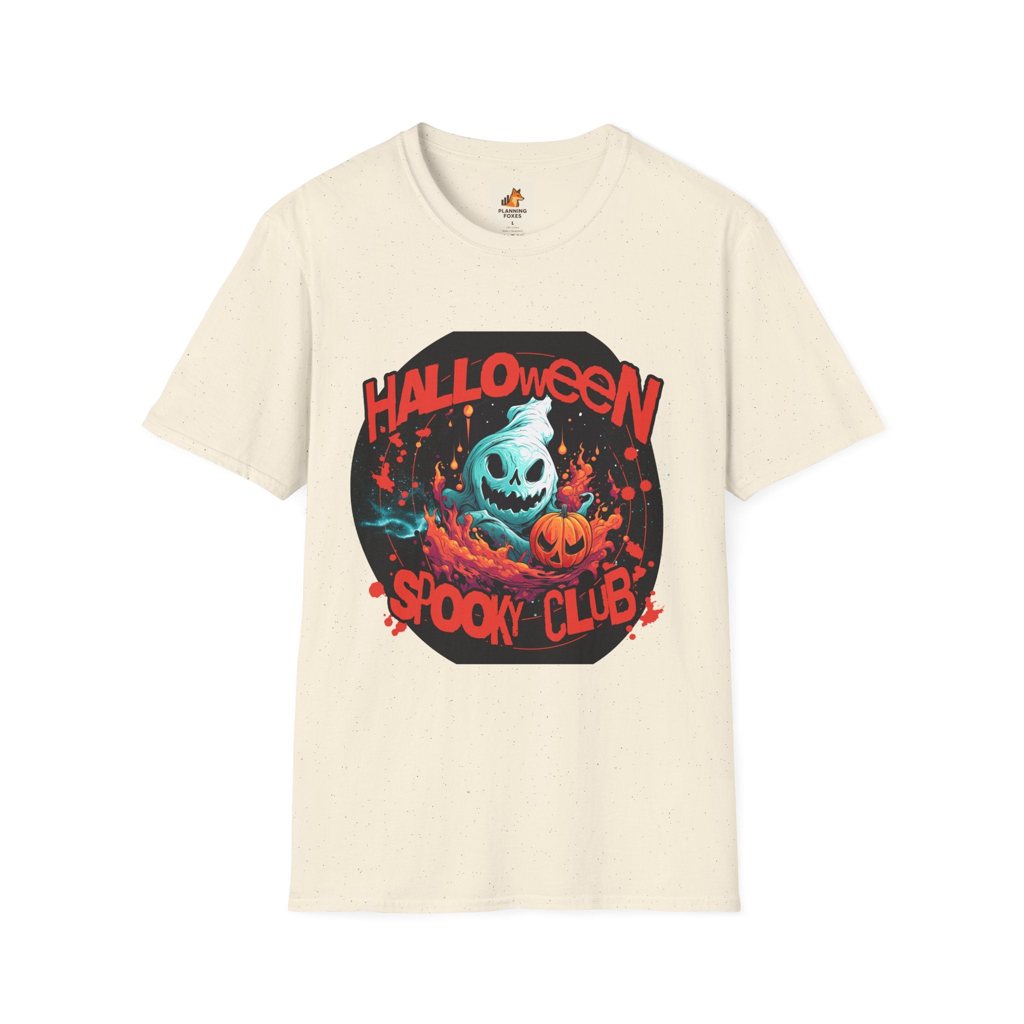 Halloween Spook Club T-Shirt — Haunted Pumpkin Ghost Graphic