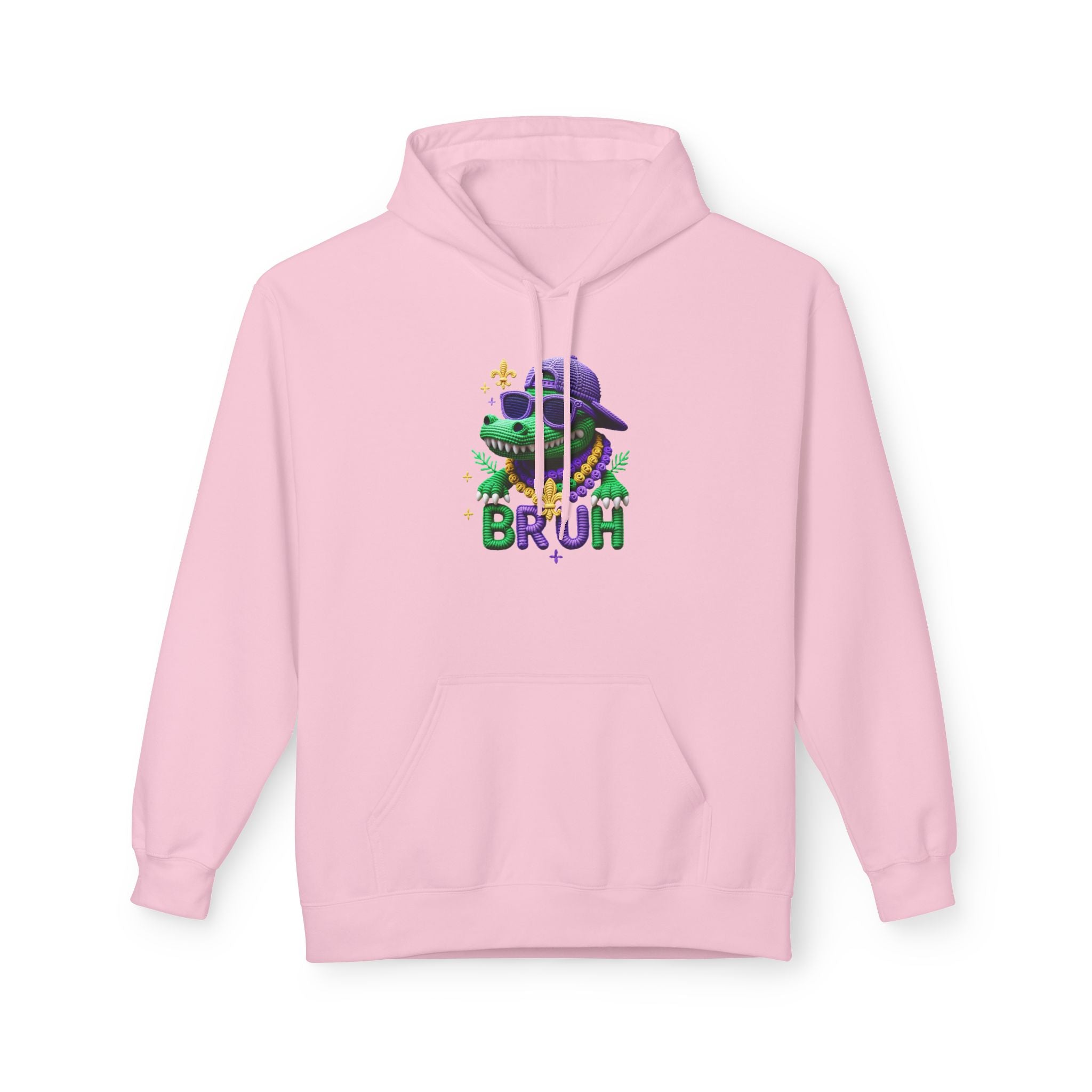 Mardi Gras Louisiana Fleur-de-Lis Hoodie — Bruh Gator Graphic
