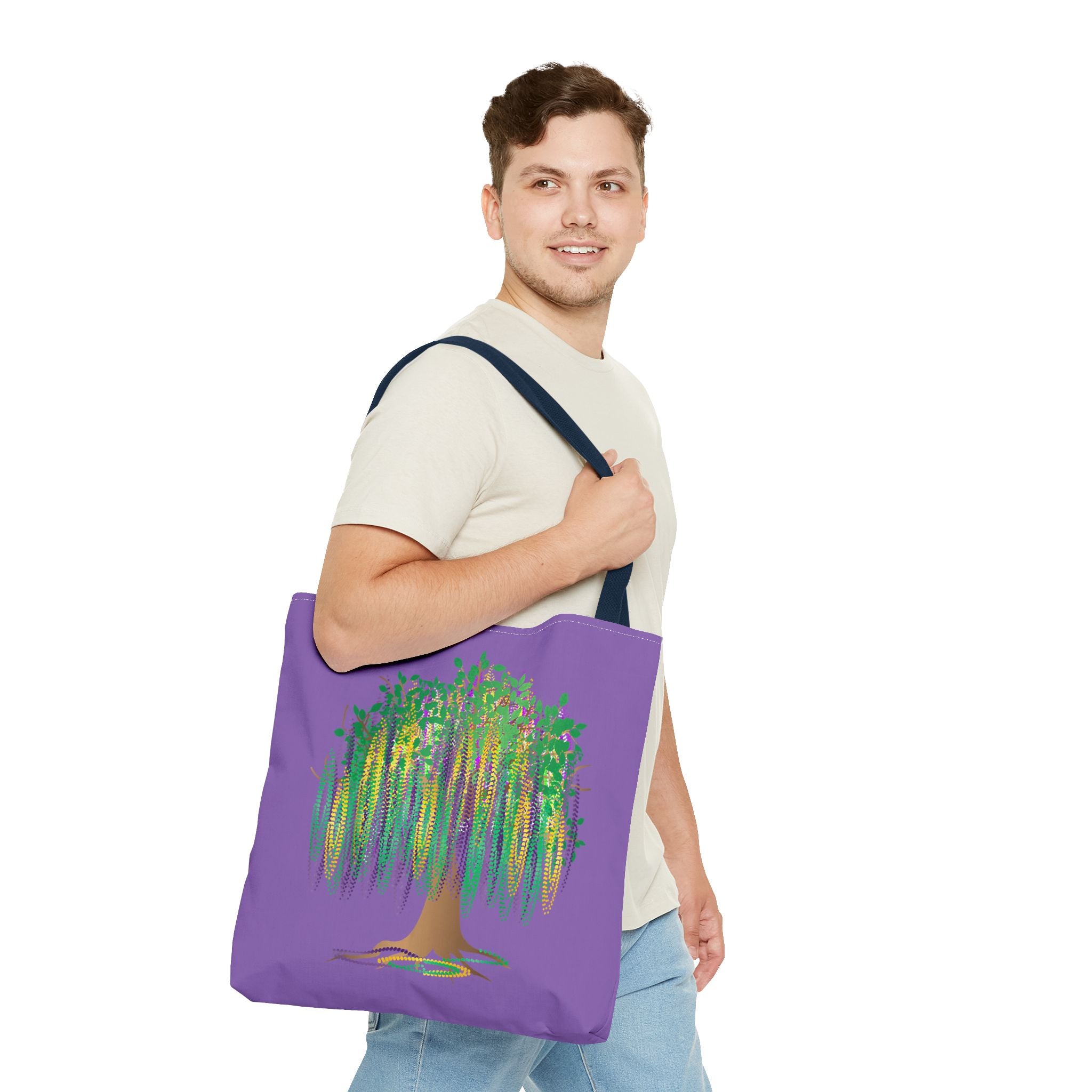 Mardi Gras Bead Tree Art Tote