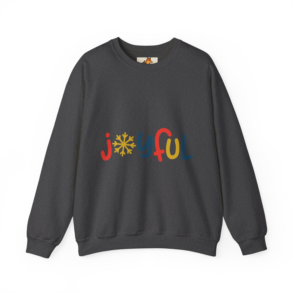 Joyful Snowflake Crewneck Sweatshirt — Festive Holiday Graphic Sweatshirt