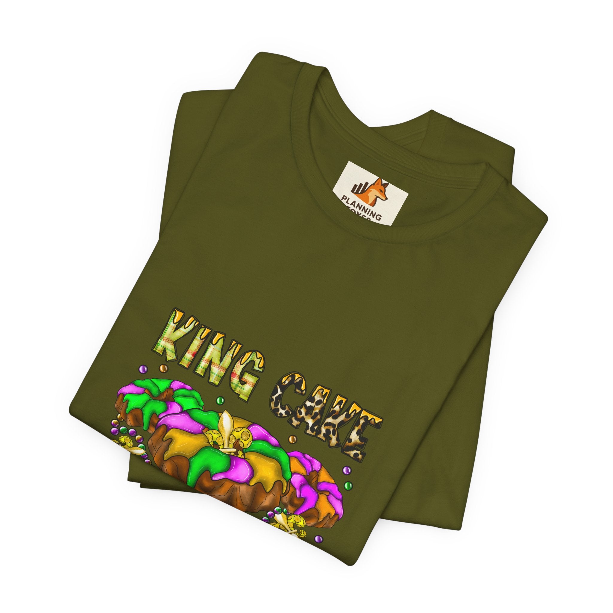 King Cake Calories Tee — Mardi Gras Louisiana Fleur-de-Lis Shirt