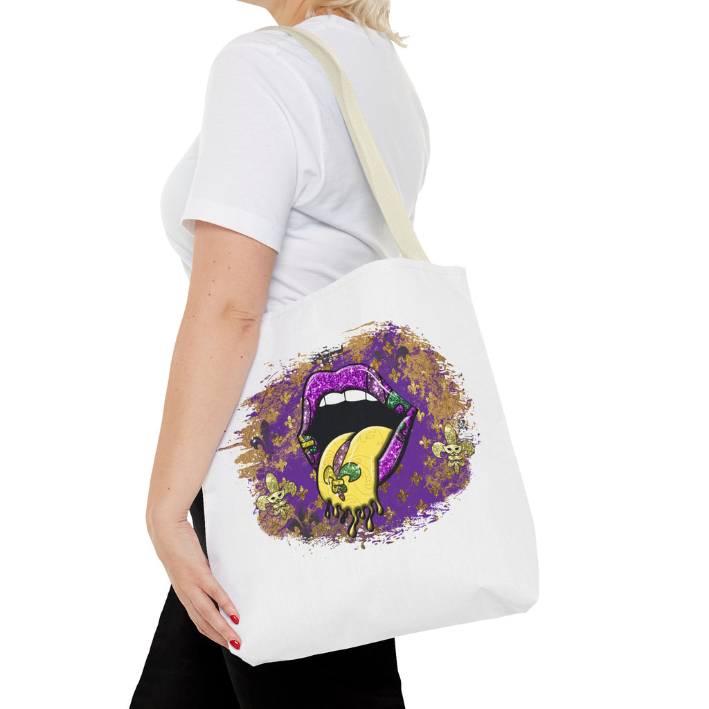Graphic Tote Bag — Mardi Gras Tongue Pop Art