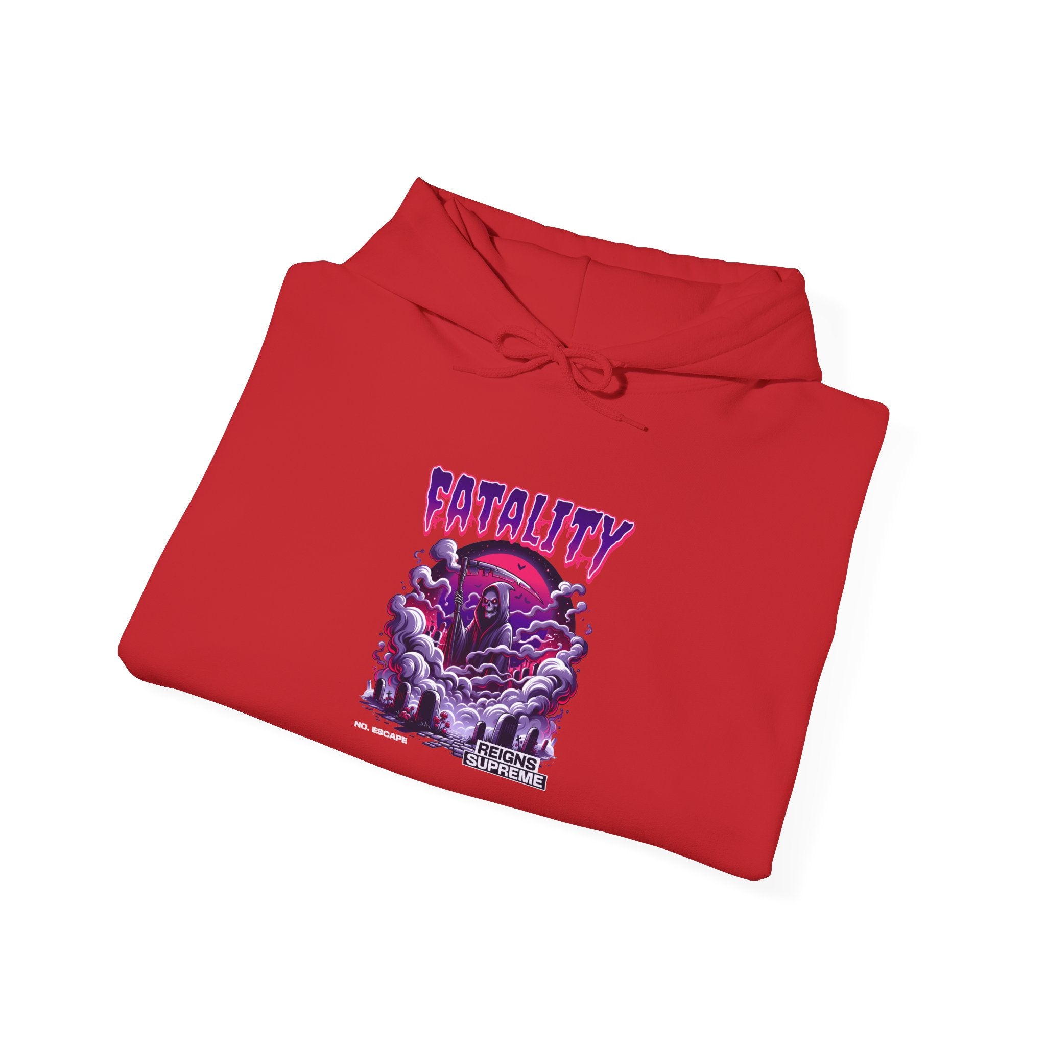 Halloween Spooky Club Hoodie — Fatality Retro Skull Horror Pullover