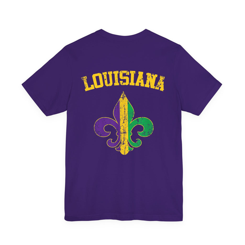 Mardi Gras 'Shake Your Bootie' T‑Shirt — Louisiana Fleur‑de‑Lis Tee